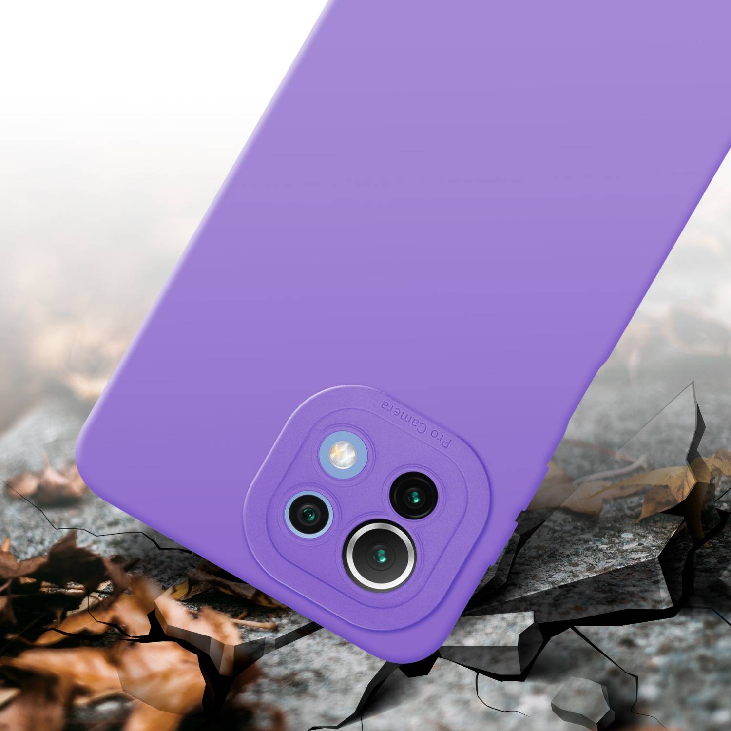 Cadorabo Hülle für Xiaomi Mi 11 LITE (4G / 5G) / 11 LITE NE Schutz Hülle in Lila TPU Silikon Etui Case Handyhülle