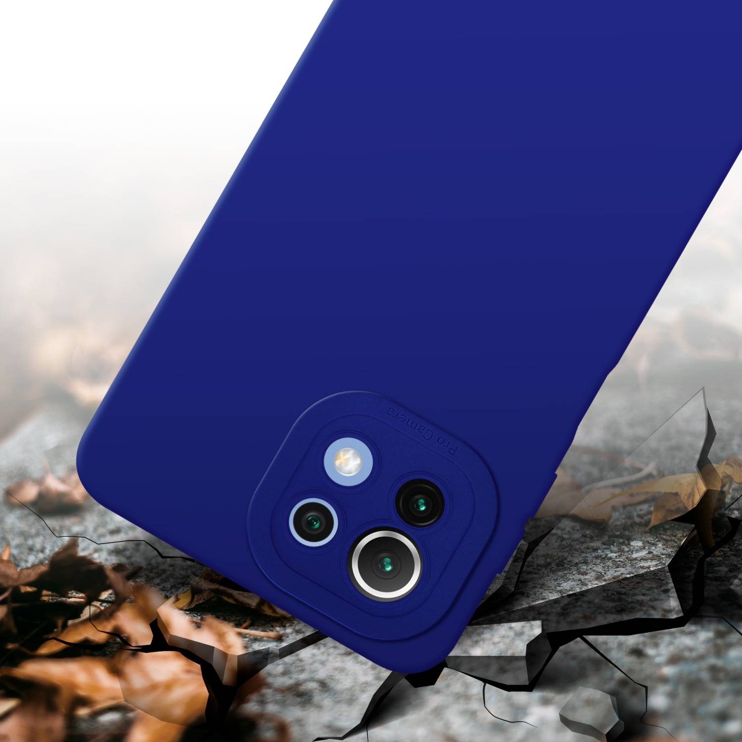 Cadorabo Hülle für Xiaomi Mi 11 LITE (4G / 5G) / 11 LITE NE Schutz Hülle in Blau TPU Silikon Etui Case Handyhülle