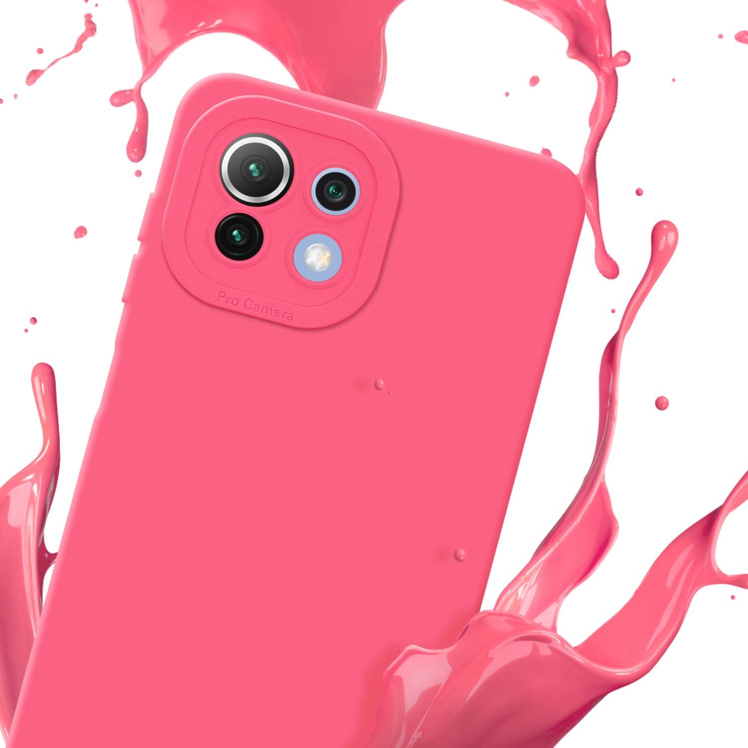 Cadorabo Hülle für Xiaomi Mi 11 LITE (4G / 5G) / 11 LITE NE Schutz Hülle in Rot TPU Silikon Etui Case Handyhülle