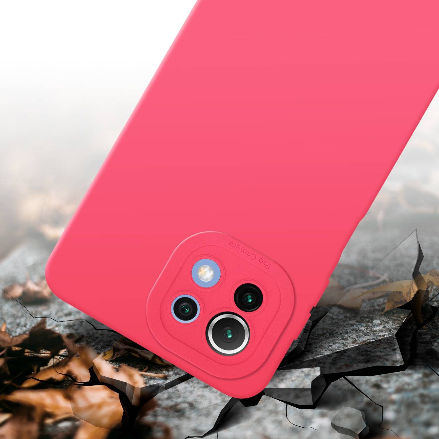 Cadorabo Hülle für Xiaomi Mi 11 LITE (4G / 5G) / 11 LITE NE Schutz Hülle in Rot TPU Silikon Etui Case Handyhülle