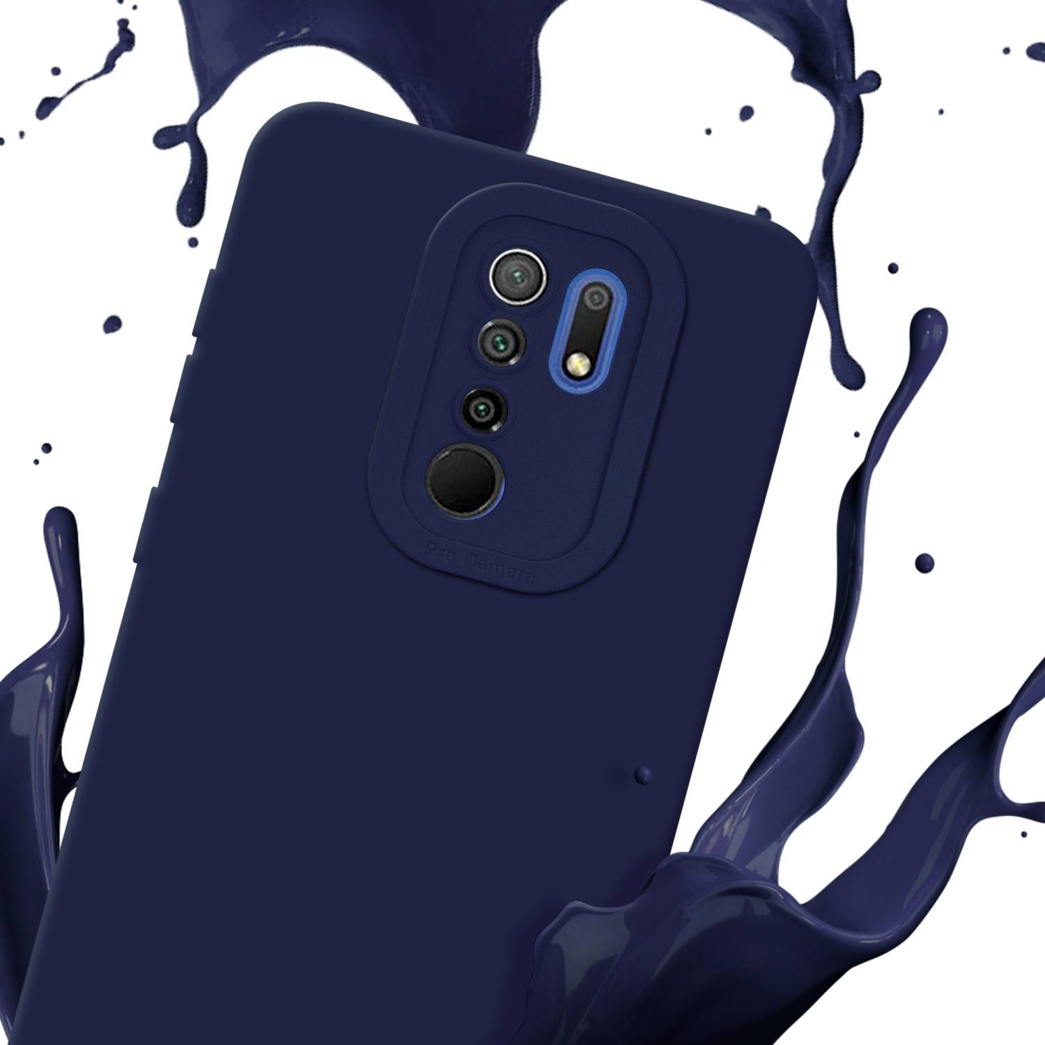 Cadorabo Hülle für Xiaomi RedMi 9 Schutz Hülle in Blau TPU Silikon Etui Case Handyhülle