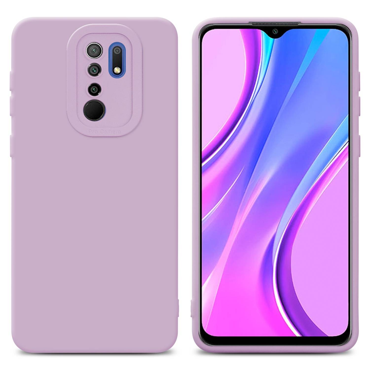 Cadorabo Hülle für Xiaomi RedMi 9 Schutz Hülle in Rosa TPU Silikon Etui Case Handyhülle