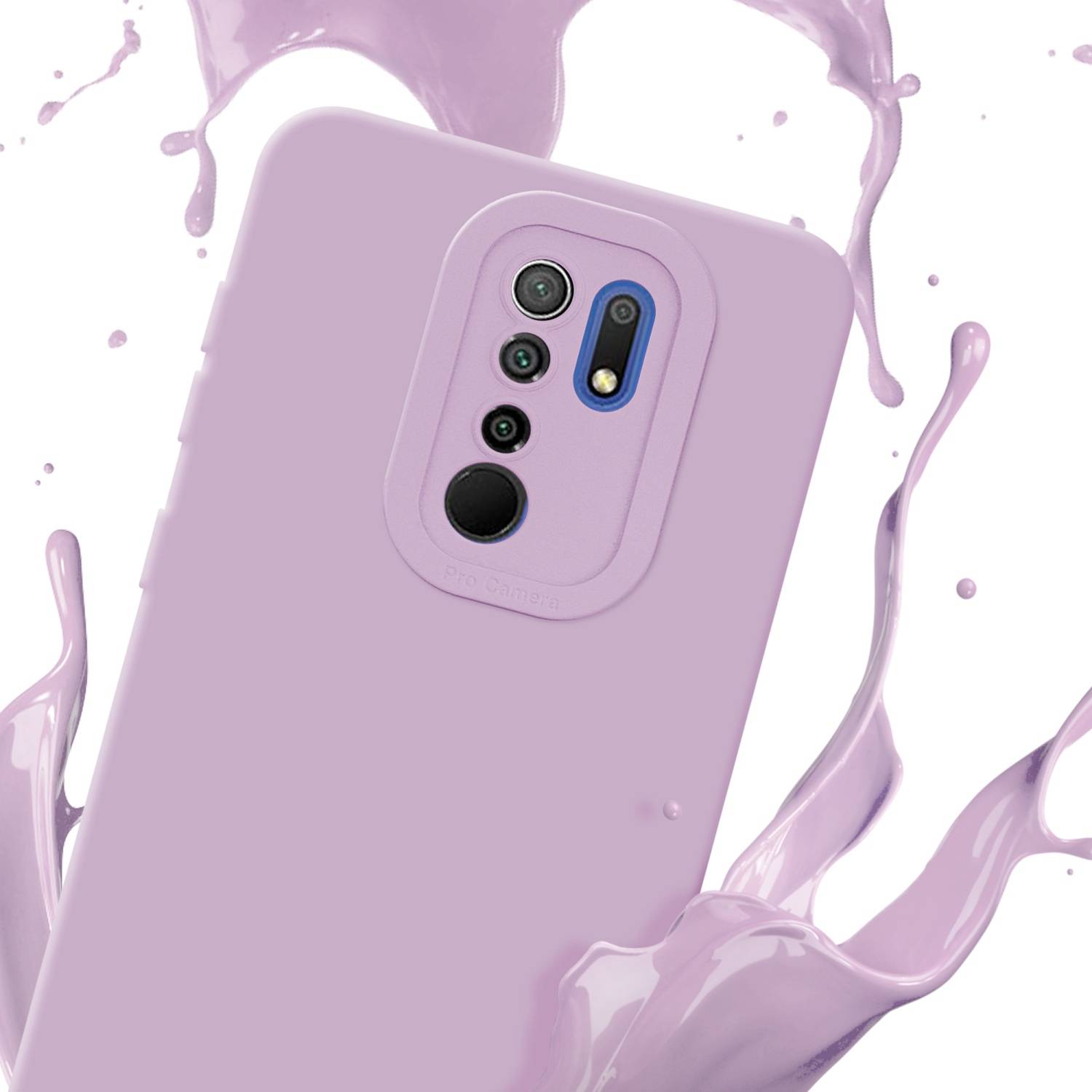 Cadorabo Hülle für Xiaomi RedMi 9 Schutz Hülle in Rosa TPU Silikon Etui Case Handyhülle