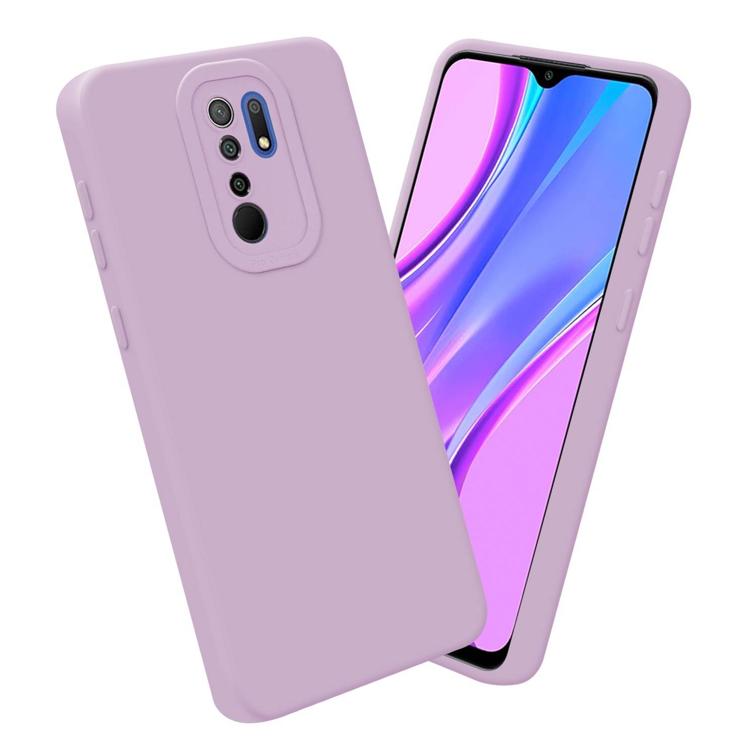 Cadorabo Hülle für Xiaomi RedMi 9 Schutz Hülle in Rosa TPU Silikon Etui Case Handyhülle
