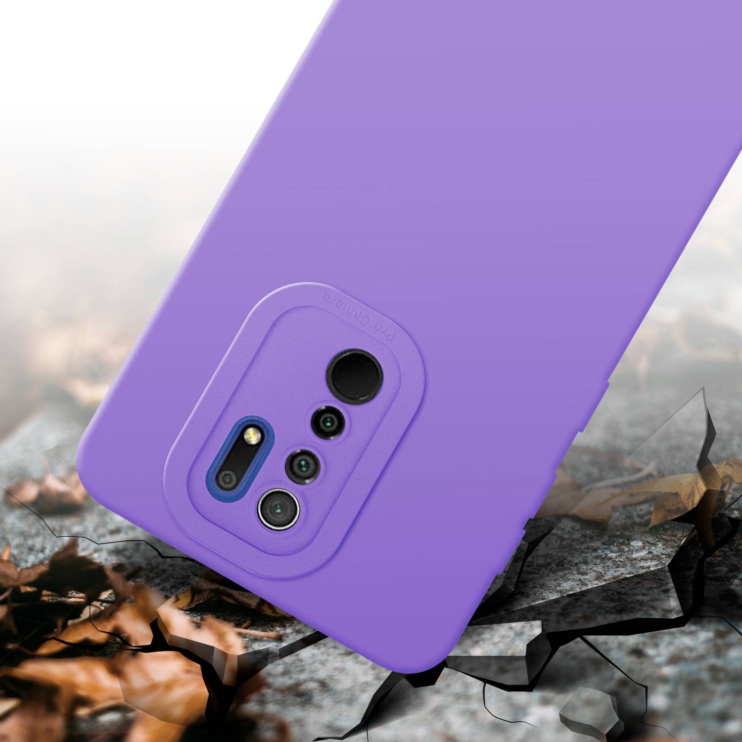 Cadorabo Hülle für Xiaomi RedMi 9 Schutz Hülle in Lila TPU Silikon Etui Case Handyhülle