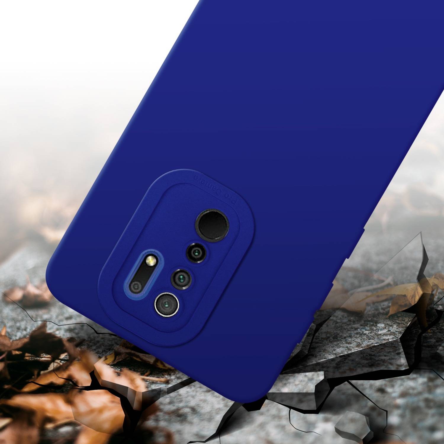 Cadorabo Hülle für Xiaomi RedMi 9 Schutz Hülle in Blau TPU Silikon Etui Case Handyhülle