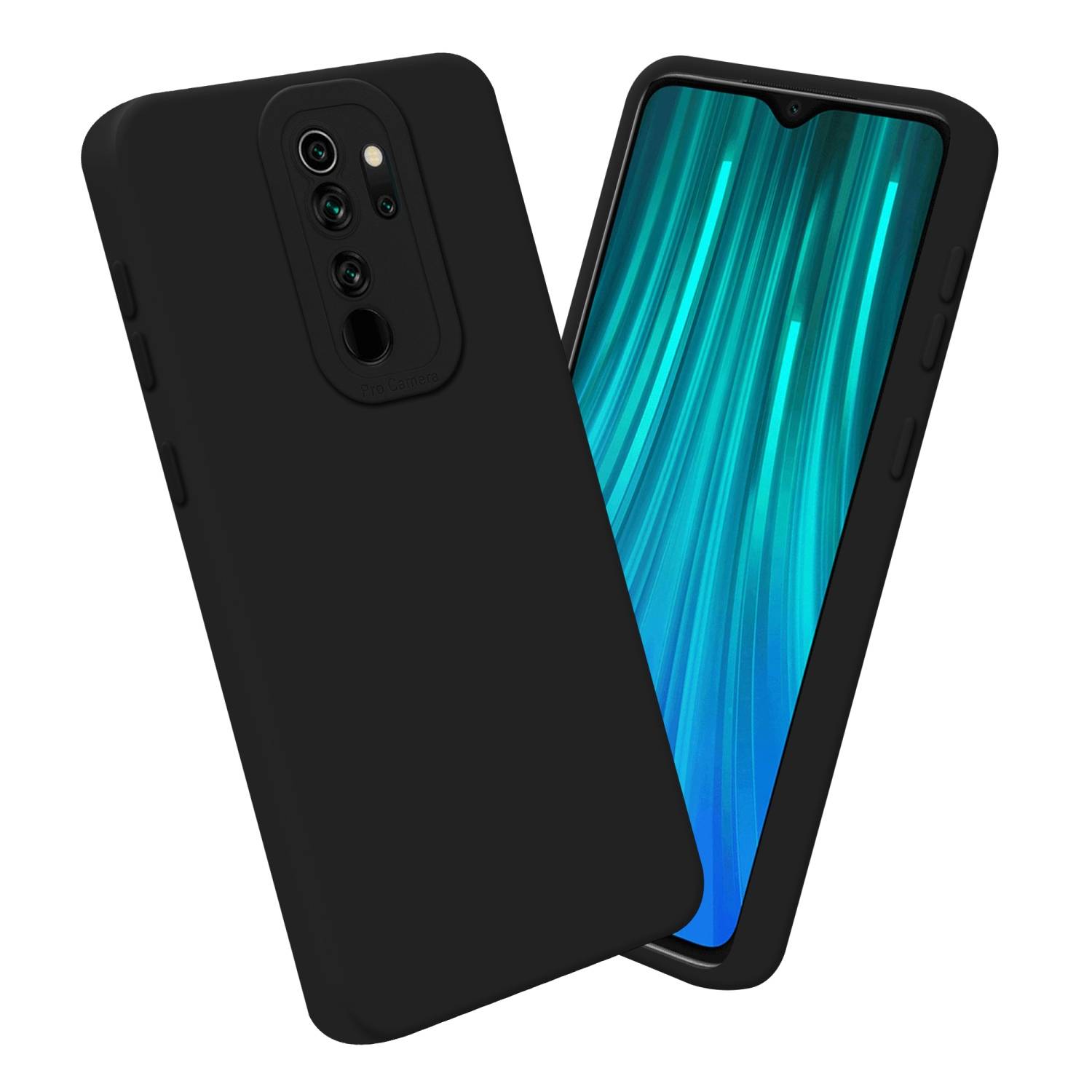 Cadorabo Hülle für Xiaomi RedMi NOTE 8 PRO Schutz Hülle in Schwarz TPU Silikon Etui Case Handyhülle