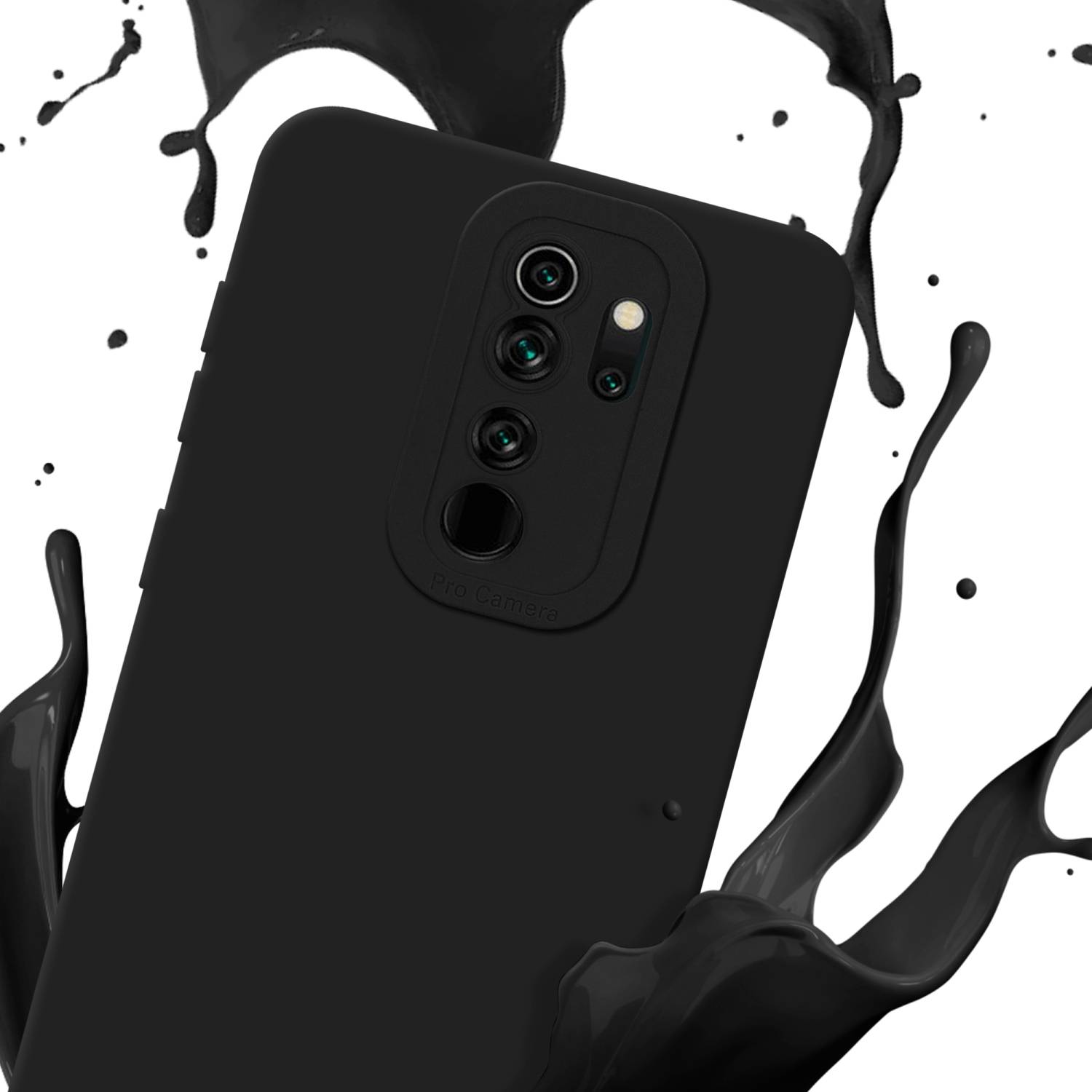 Cadorabo Hülle für Xiaomi RedMi NOTE 8 PRO Schutz Hülle in Schwarz TPU Silikon Etui Case Handyhülle