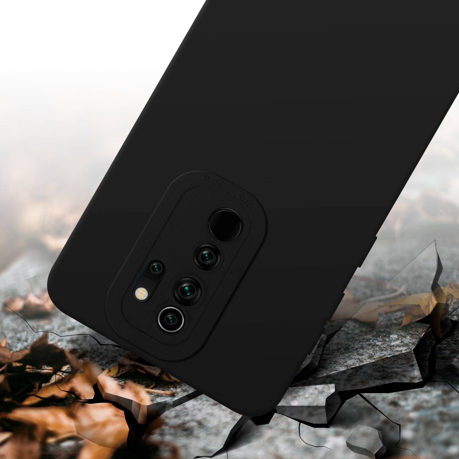Cadorabo Hülle für Xiaomi RedMi NOTE 8 PRO Schutz Hülle in Schwarz TPU Silikon Etui Case Handyhülle