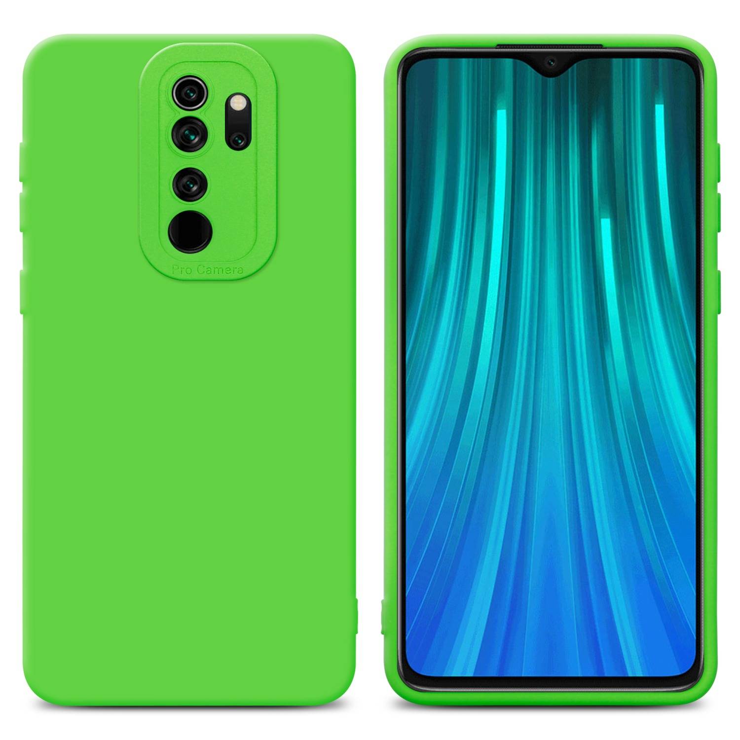 Cadorabo Hülle für Xiaomi RedMi NOTE 8 PRO Schutz Hülle in Grün TPU Silikon Etui Case Handyhülle