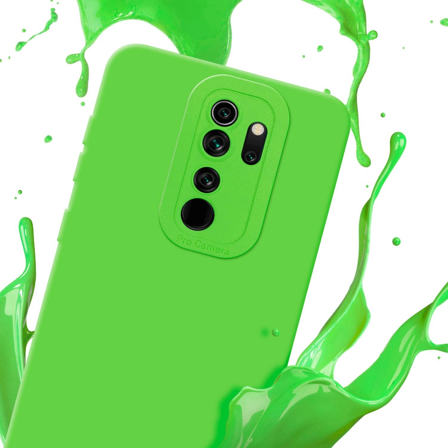 Cadorabo Hülle für Xiaomi RedMi NOTE 8 PRO Schutz Hülle in Grün TPU Silikon Etui Case Handyhülle