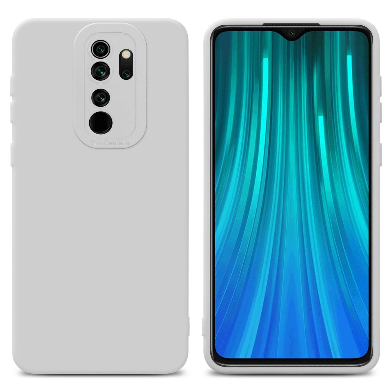 Cadorabo Hülle für Xiaomi RedMi NOTE 8 PRO Schutz Hülle in Weiß TPU Silikon Etui Case Handyhülle
