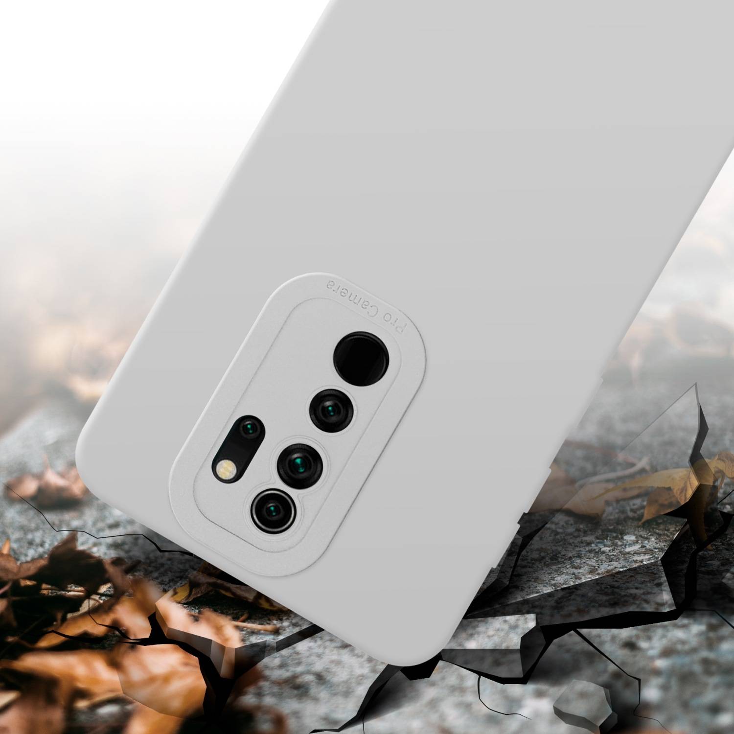 Cadorabo Hülle für Xiaomi RedMi NOTE 8 PRO Schutz Hülle in Weiß TPU Silikon Etui Case Handyhülle