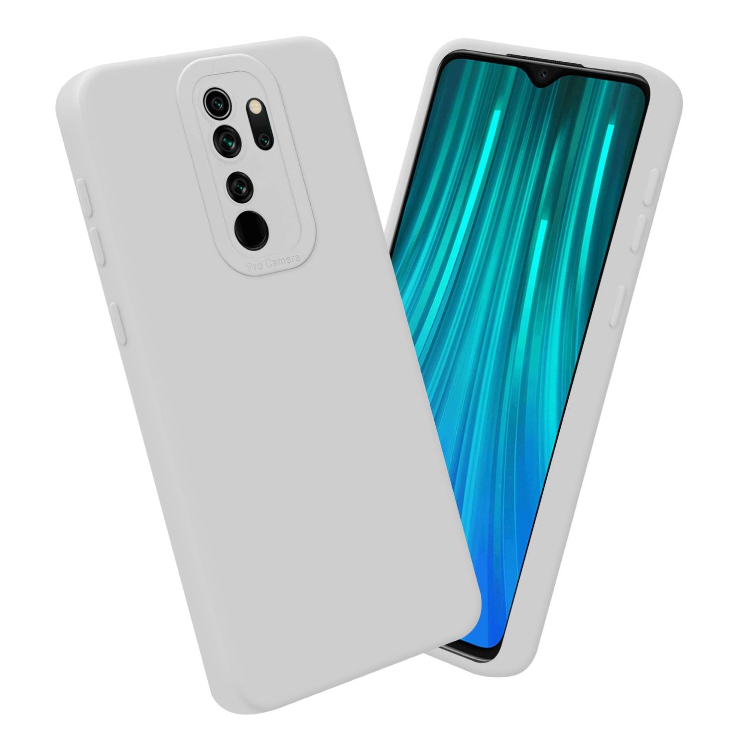 Cadorabo Hülle für Xiaomi RedMi NOTE 8 PRO Schutz Hülle in Weiß TPU Silikon Etui Case Handyhülle