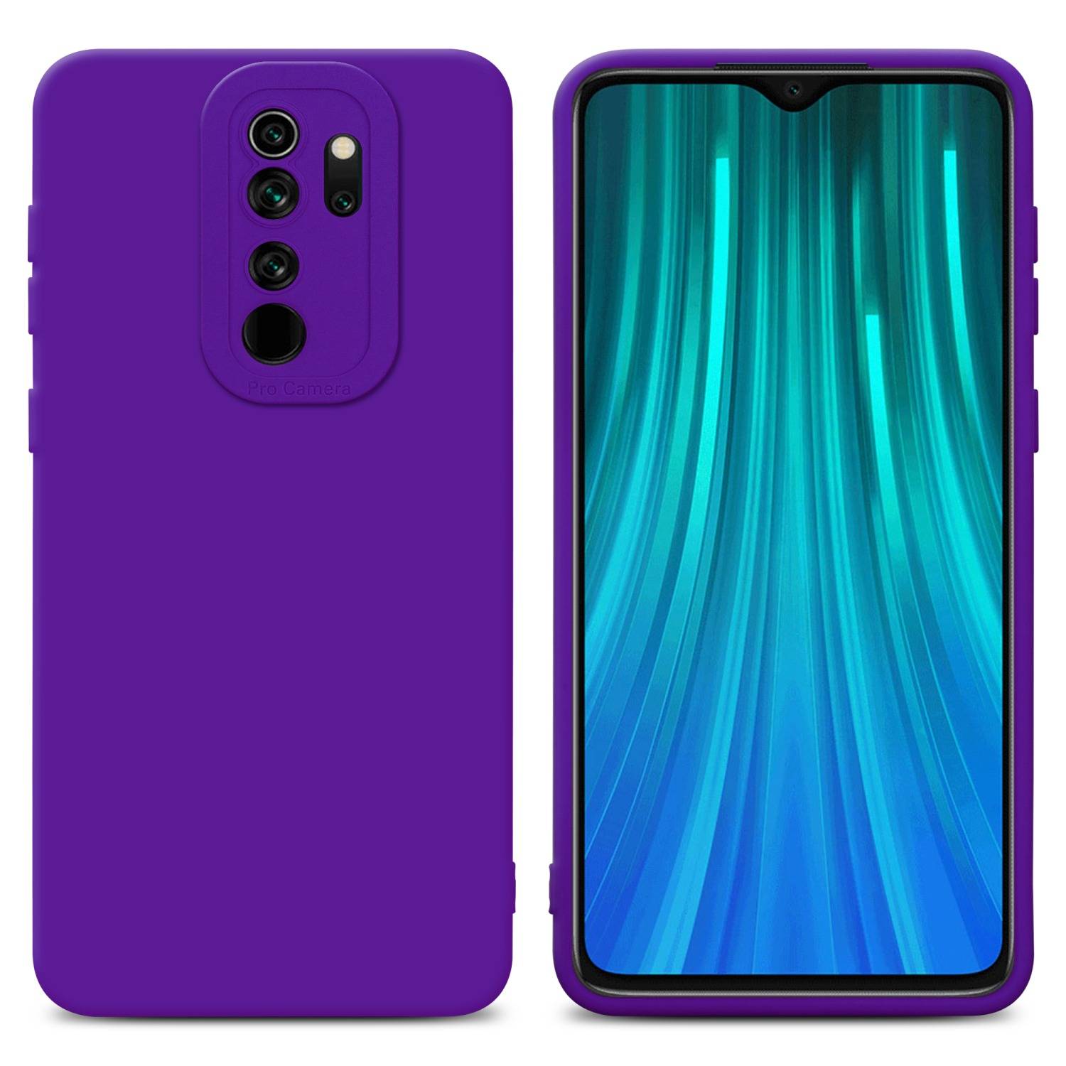 Cadorabo Hülle für Xiaomi RedMi NOTE 8 PRO Schutz Hülle in Lila TPU Silikon Etui Case Handyhülle