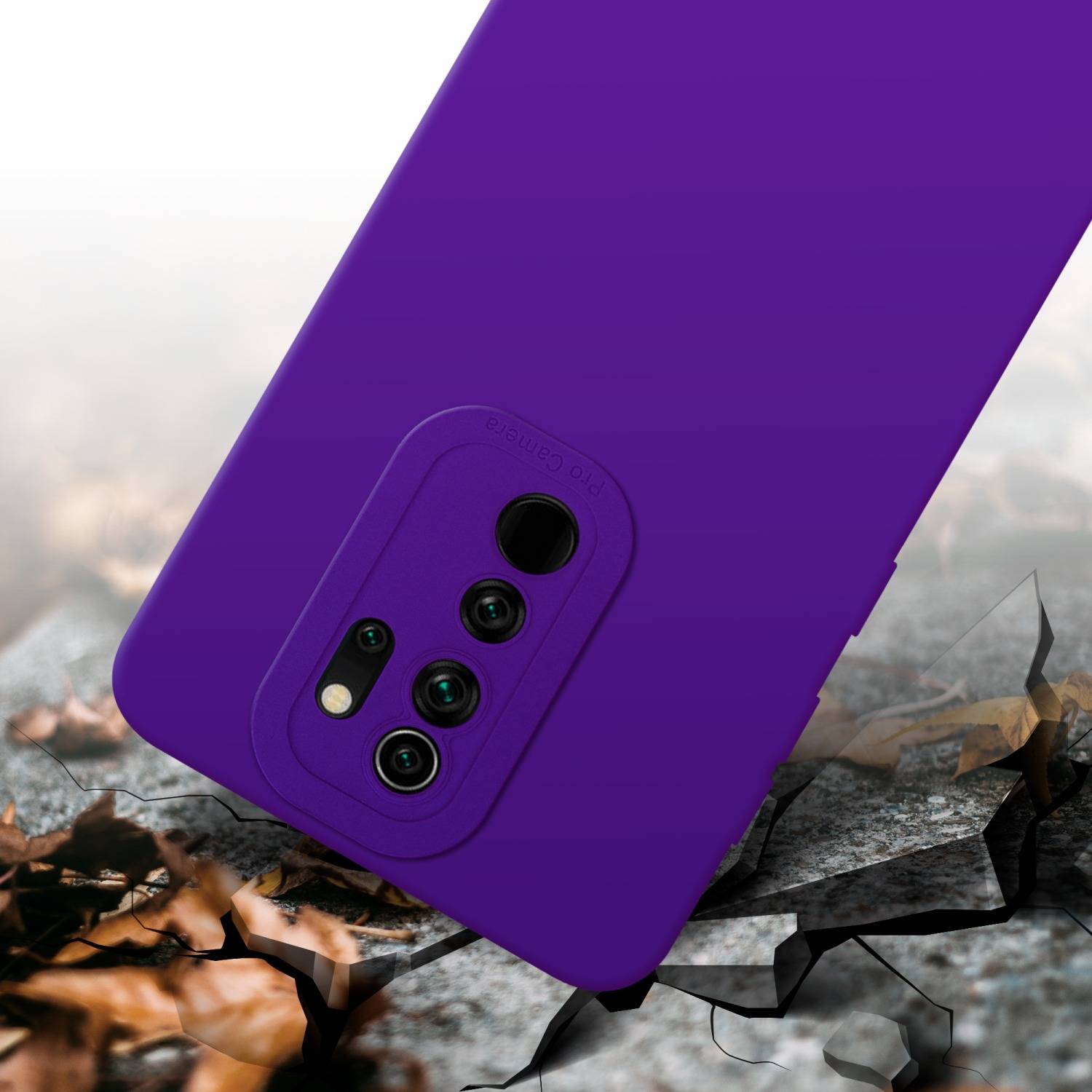 Cadorabo Hülle für Xiaomi RedMi NOTE 8 PRO Schutz Hülle in Lila TPU Silikon Etui Case Handyhülle