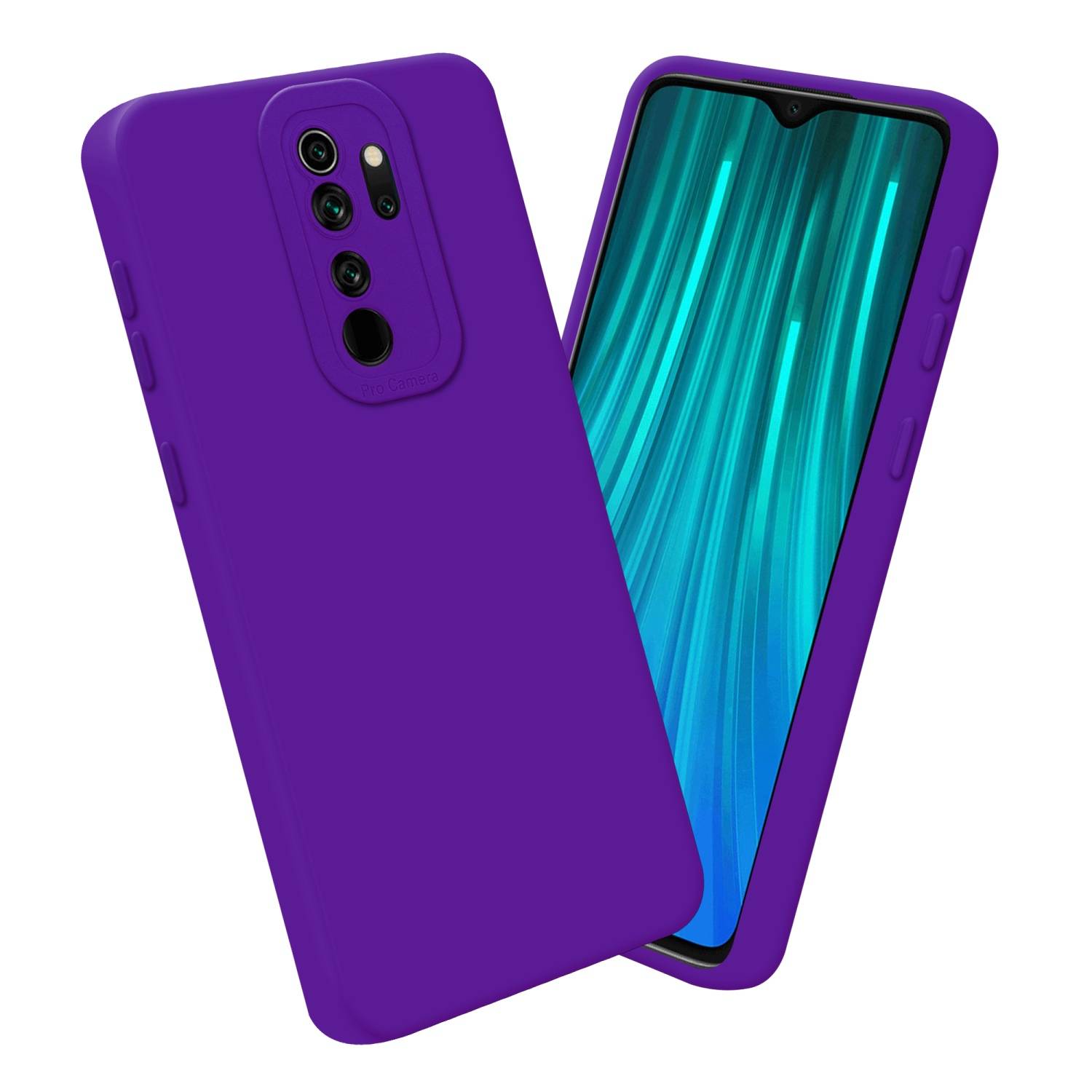 Cadorabo Hülle für Xiaomi RedMi NOTE 8 PRO Schutz Hülle in Lila TPU Silikon Etui Case Handyhülle