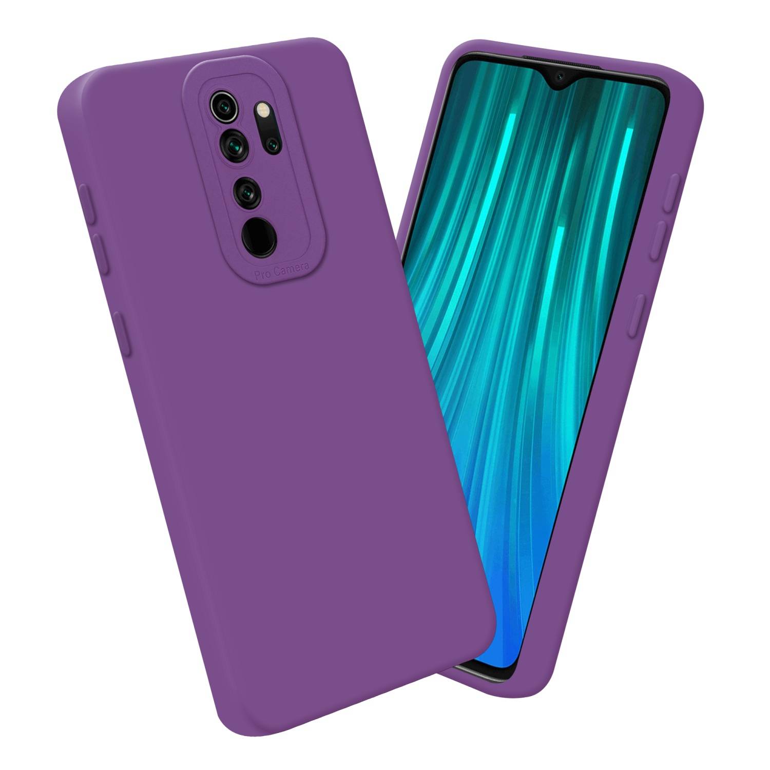 Cadorabo Hülle für Xiaomi RedMi NOTE 8 PRO Schutz Hülle in Lila TPU Silikon Etui Case Handyhülle