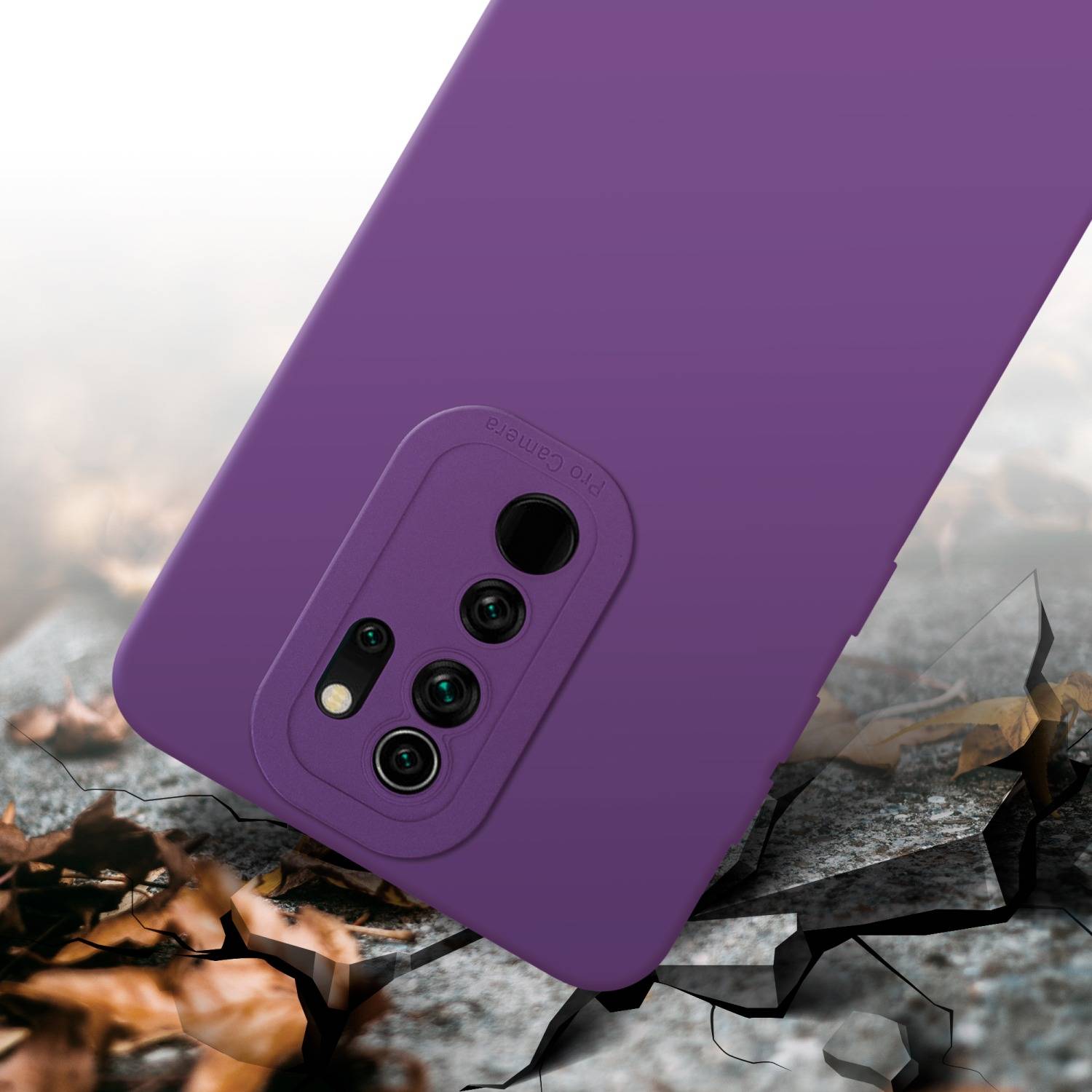 Cadorabo Hülle für Xiaomi RedMi NOTE 8 PRO Schutz Hülle in Lila TPU Silikon Etui Case Handyhülle