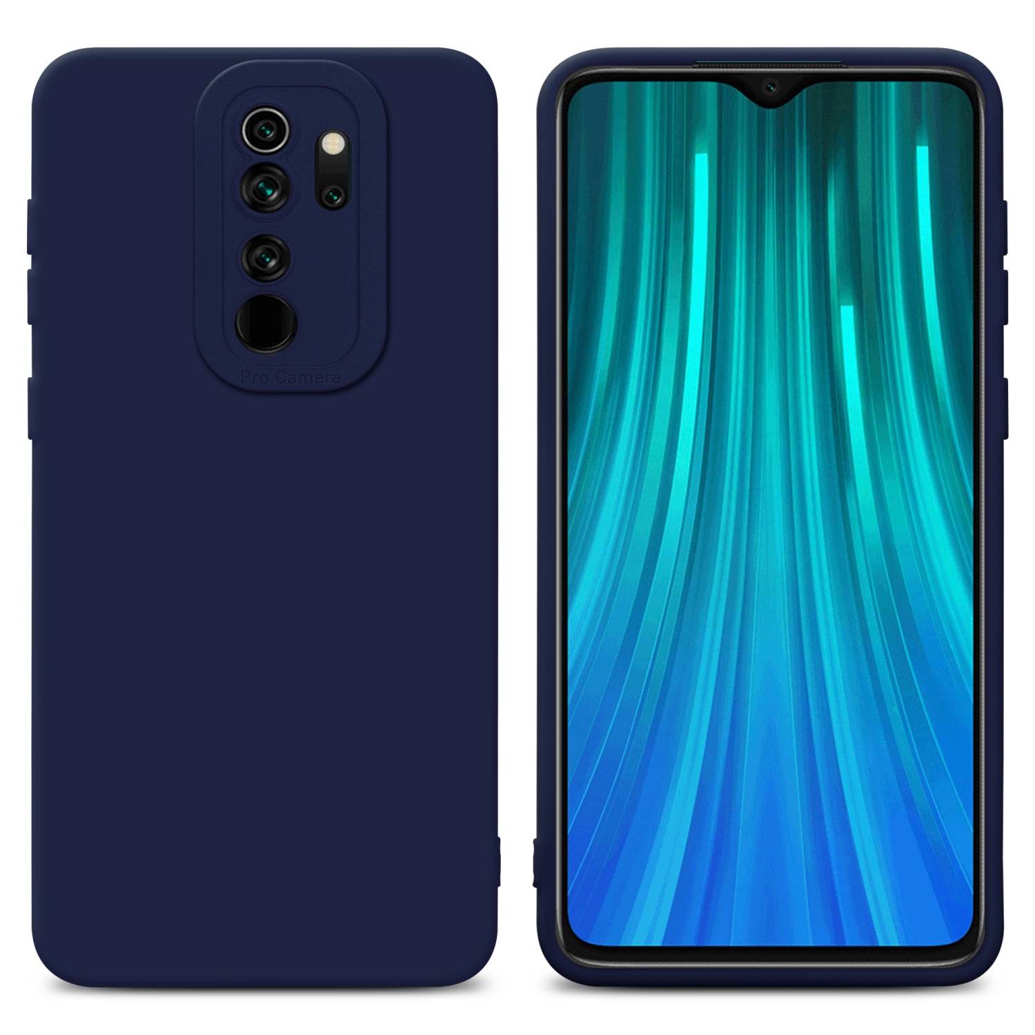 Cadorabo Hülle für Xiaomi RedMi NOTE 8 PRO Schutz Hülle in Blau TPU Silikon Etui Case Handyhülle