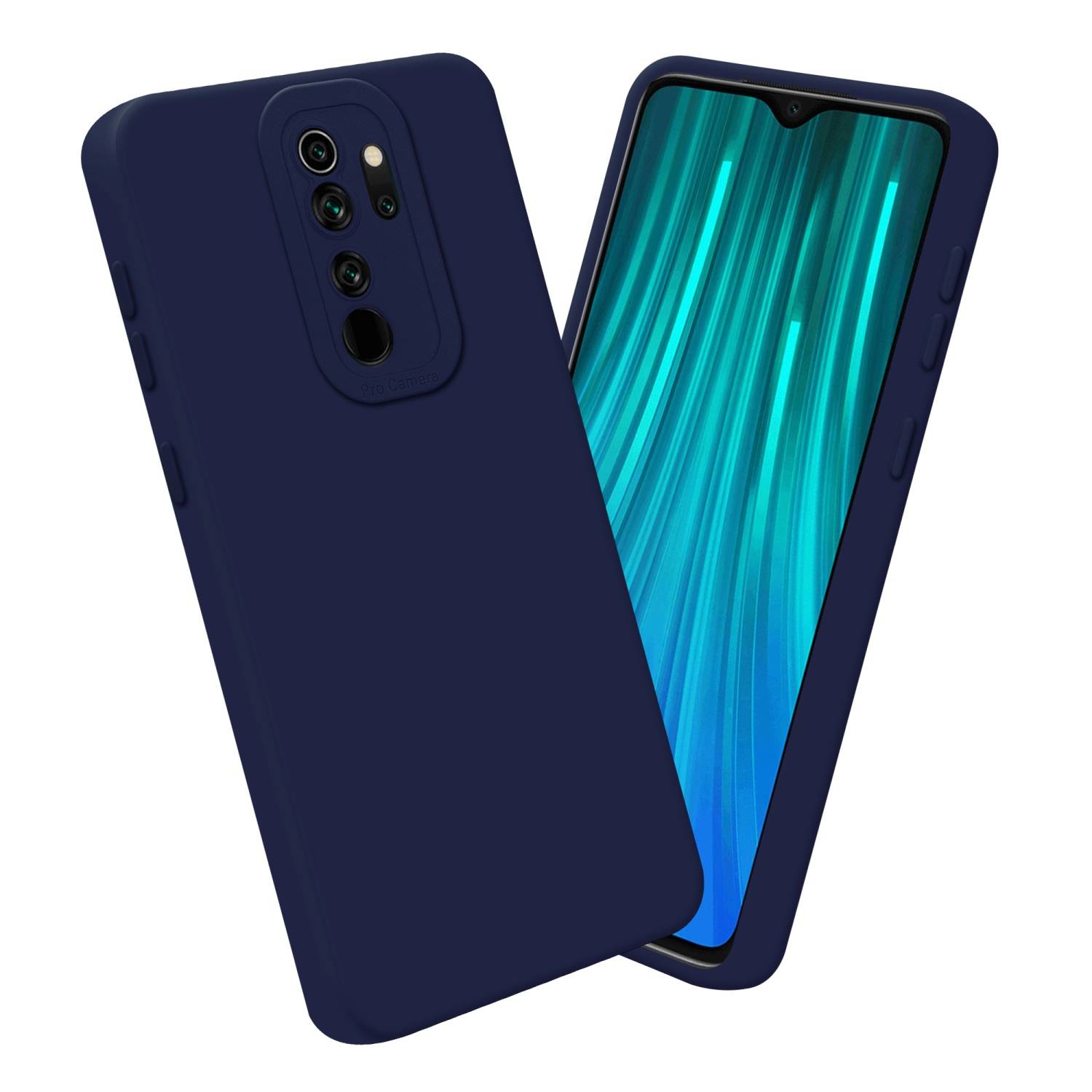Cadorabo Hülle für Xiaomi RedMi NOTE 8 PRO Schutz Hülle in Blau TPU Silikon Etui Case Handyhülle