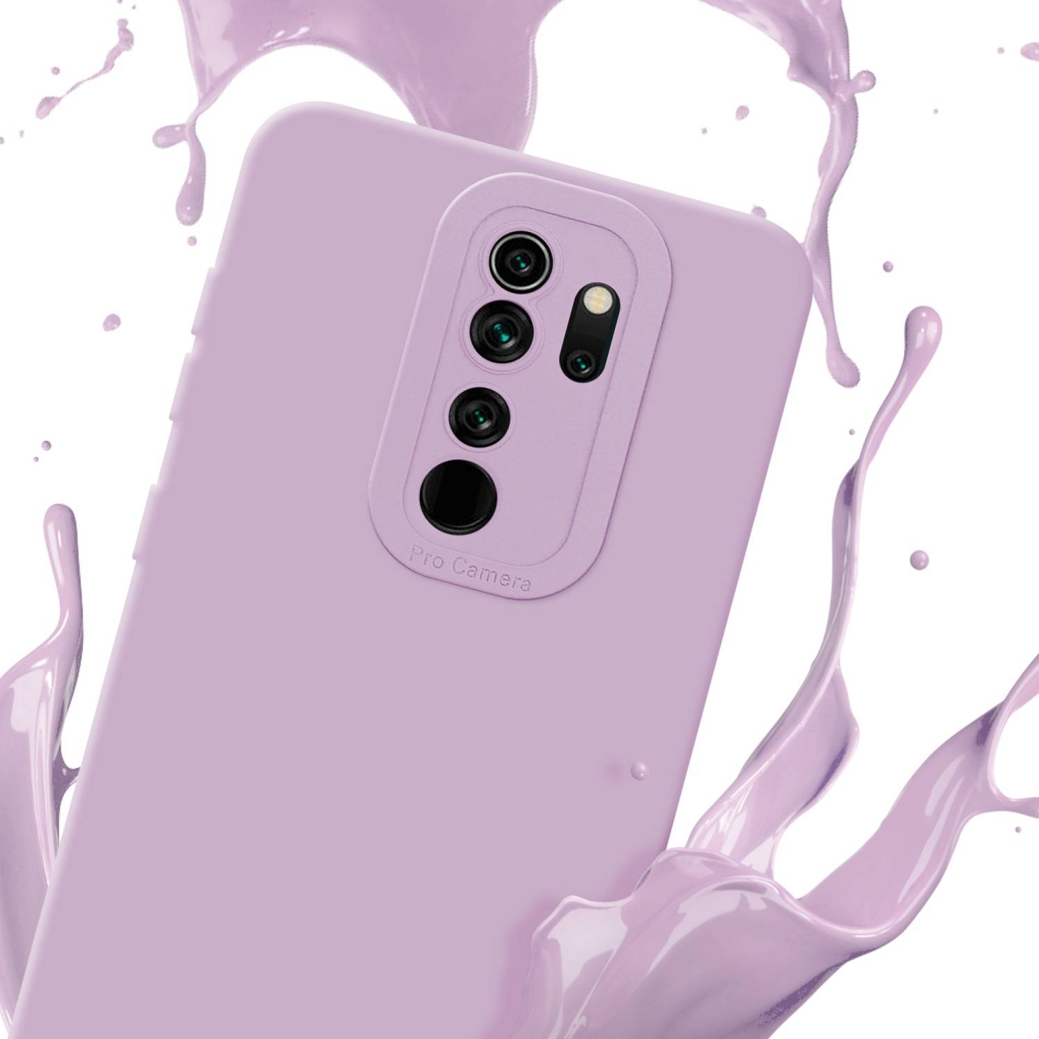 Cadorabo Hülle für Xiaomi RedMi NOTE 8 PRO Schutz Hülle in Rosa TPU Silikon Etui Case Handyhülle