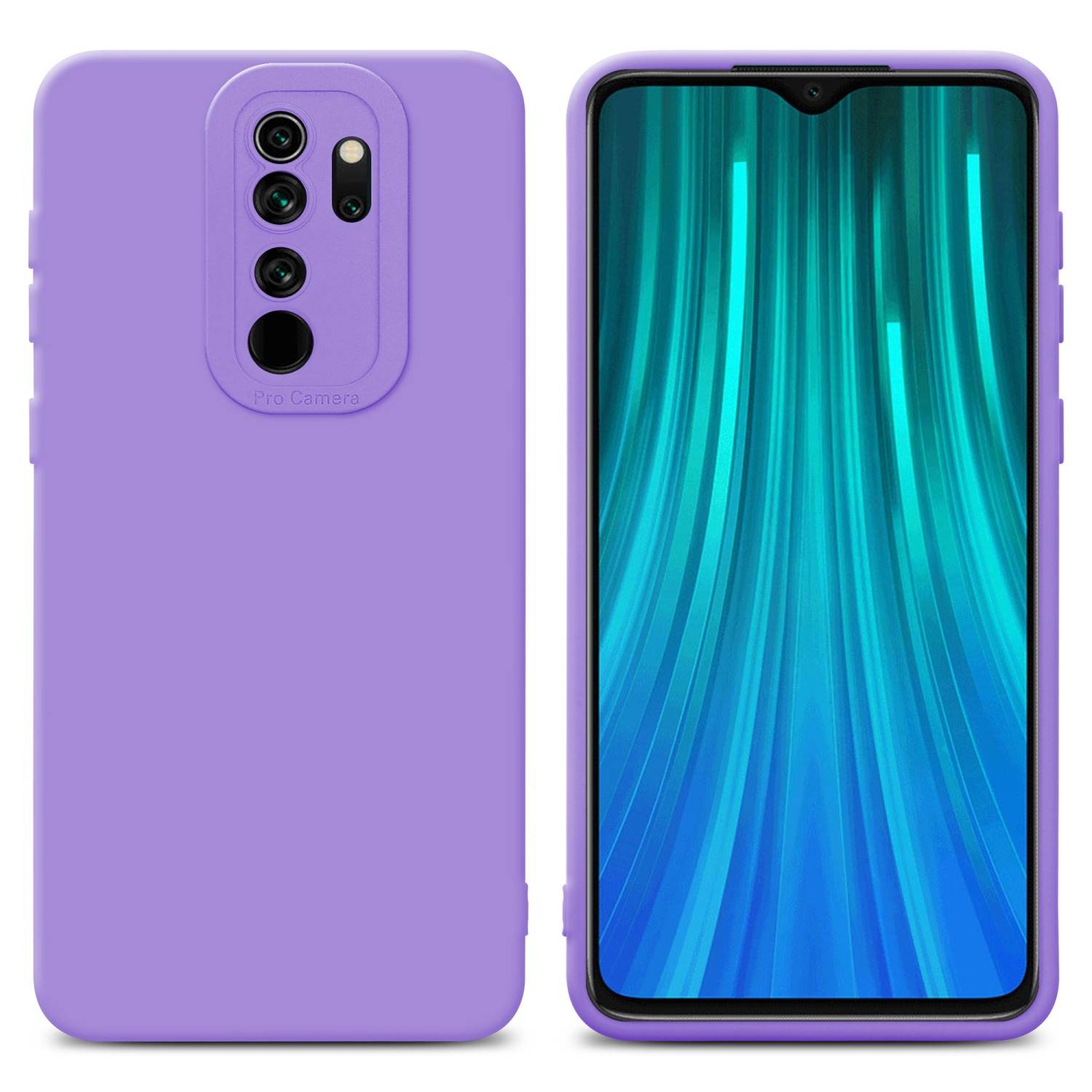 Cadorabo Hülle für Xiaomi RedMi NOTE 8 PRO Schutz Hülle in Lila TPU Silikon Etui Case Handyhülle