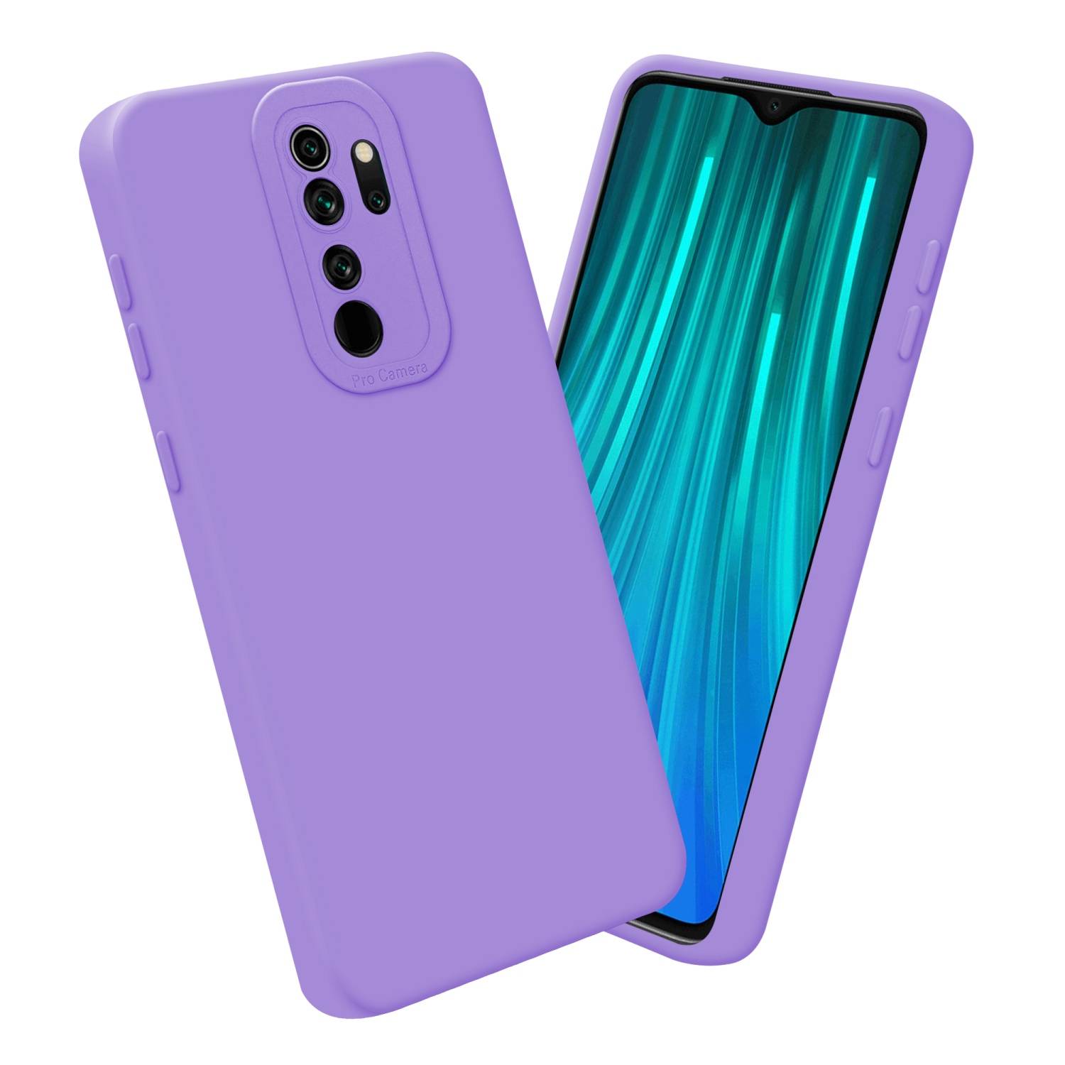 Cadorabo Hülle für Xiaomi RedMi NOTE 8 PRO Schutz Hülle in Lila TPU Silikon Etui Case Handyhülle