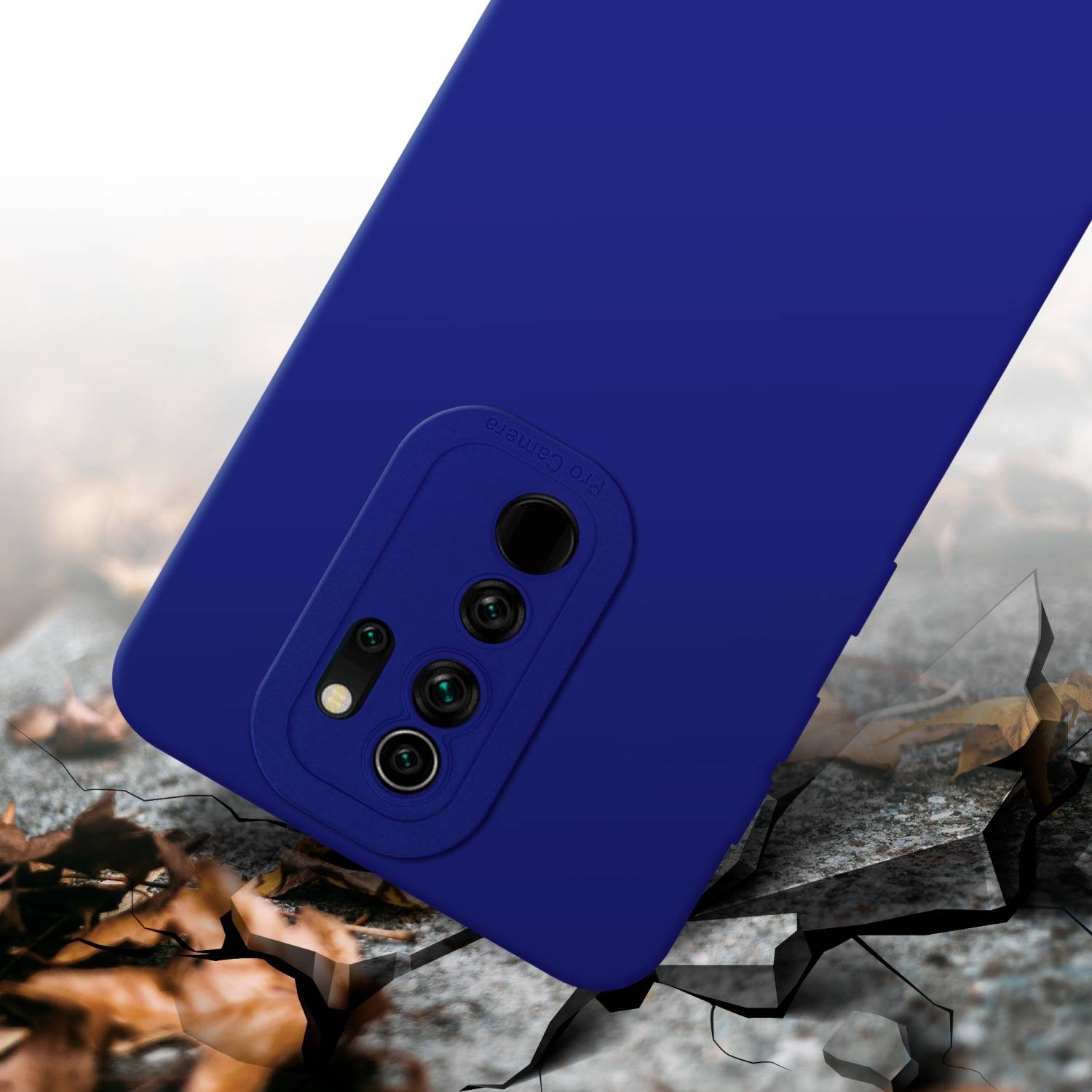 Cadorabo Hülle für Xiaomi RedMi NOTE 8 PRO Schutz Hülle in Blau TPU Silikon Etui Case Handyhülle