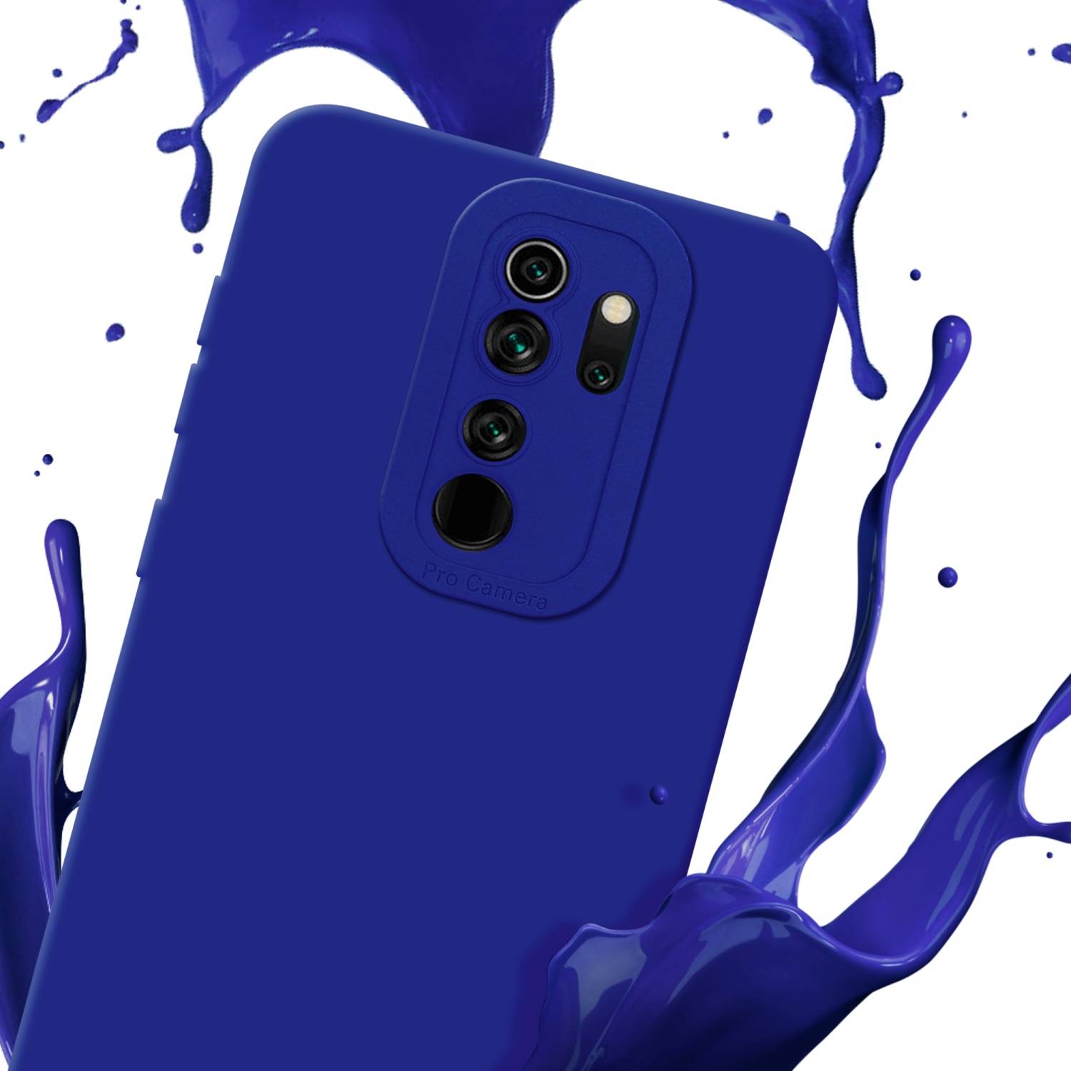 Cadorabo Hülle für Xiaomi RedMi NOTE 8 PRO Schutz Hülle in Blau TPU Silikon Etui Case Handyhülle