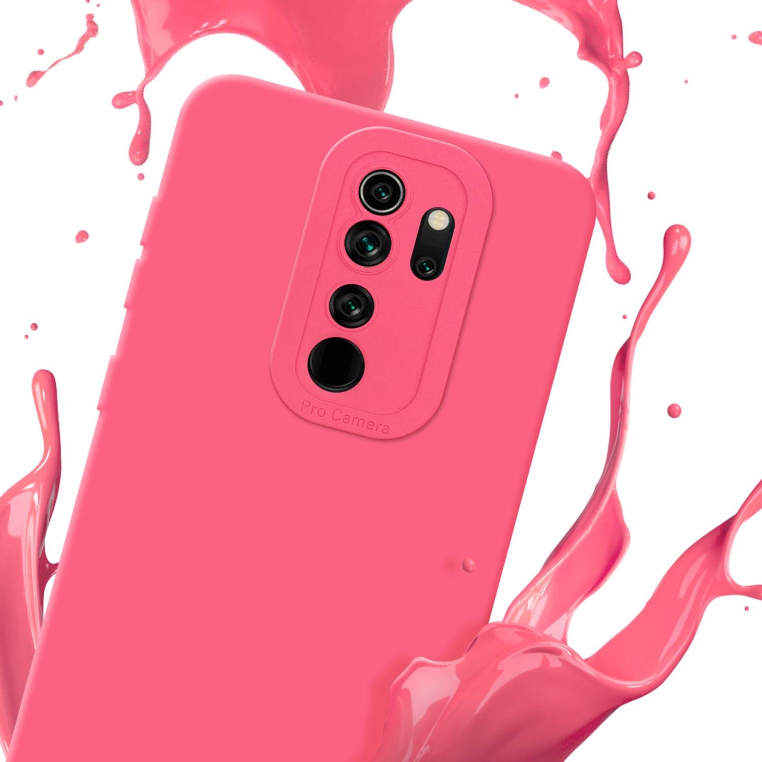 Cadorabo Hülle für Xiaomi RedMi NOTE 8 PRO Schutz Hülle in Rot TPU Silikon Etui Case Handyhülle