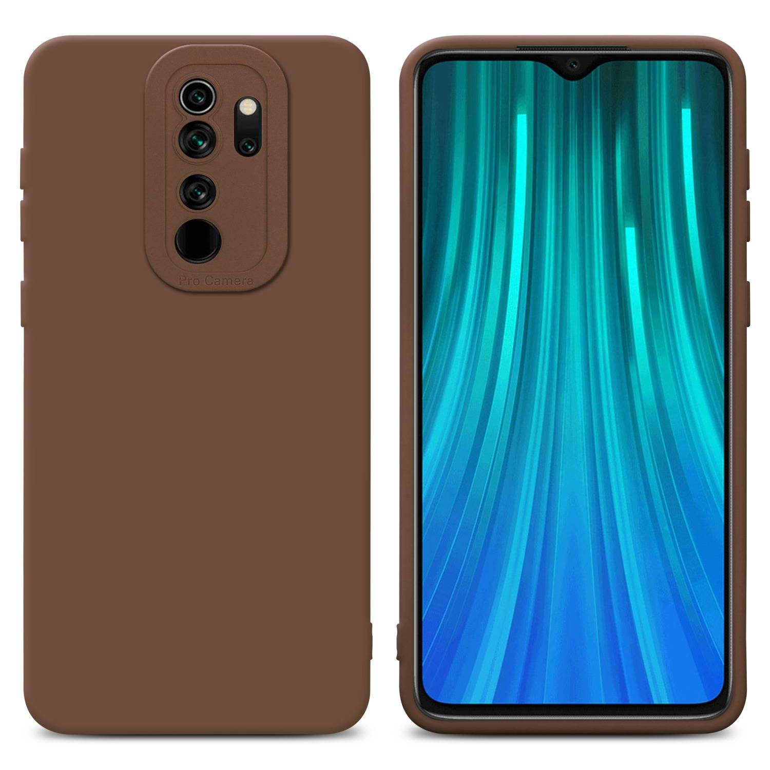 Cadorabo Hülle für Xiaomi RedMi NOTE 8 PRO Schutz Hülle in Braun TPU Silikon Etui Case Handyhülle