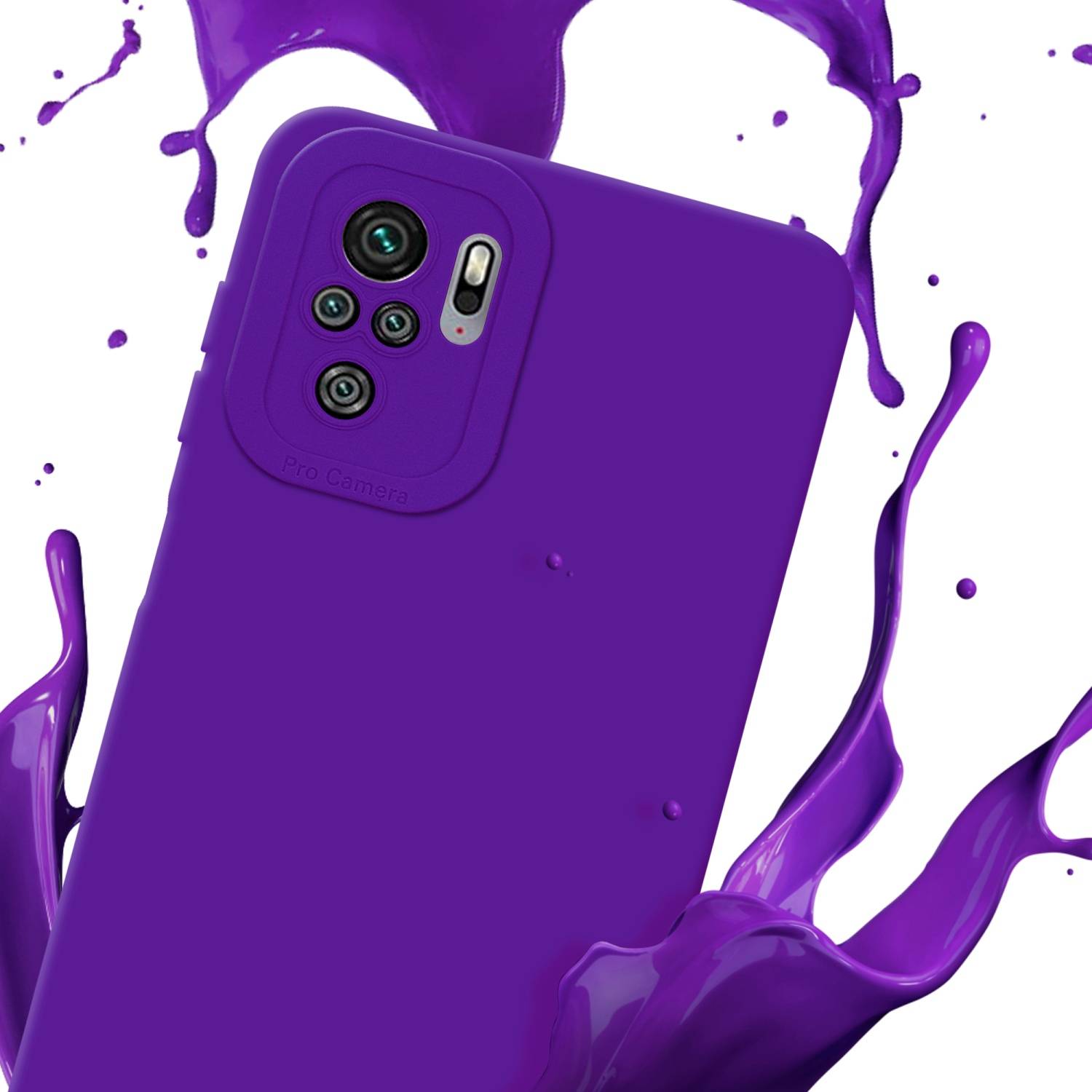 Cadorabo Hülle für Xiaomi RedMi NOTE 10 4G / RedMi NOTE 10S Schutz Hülle in Lila TPU Silikon Etui Case Handyhülle