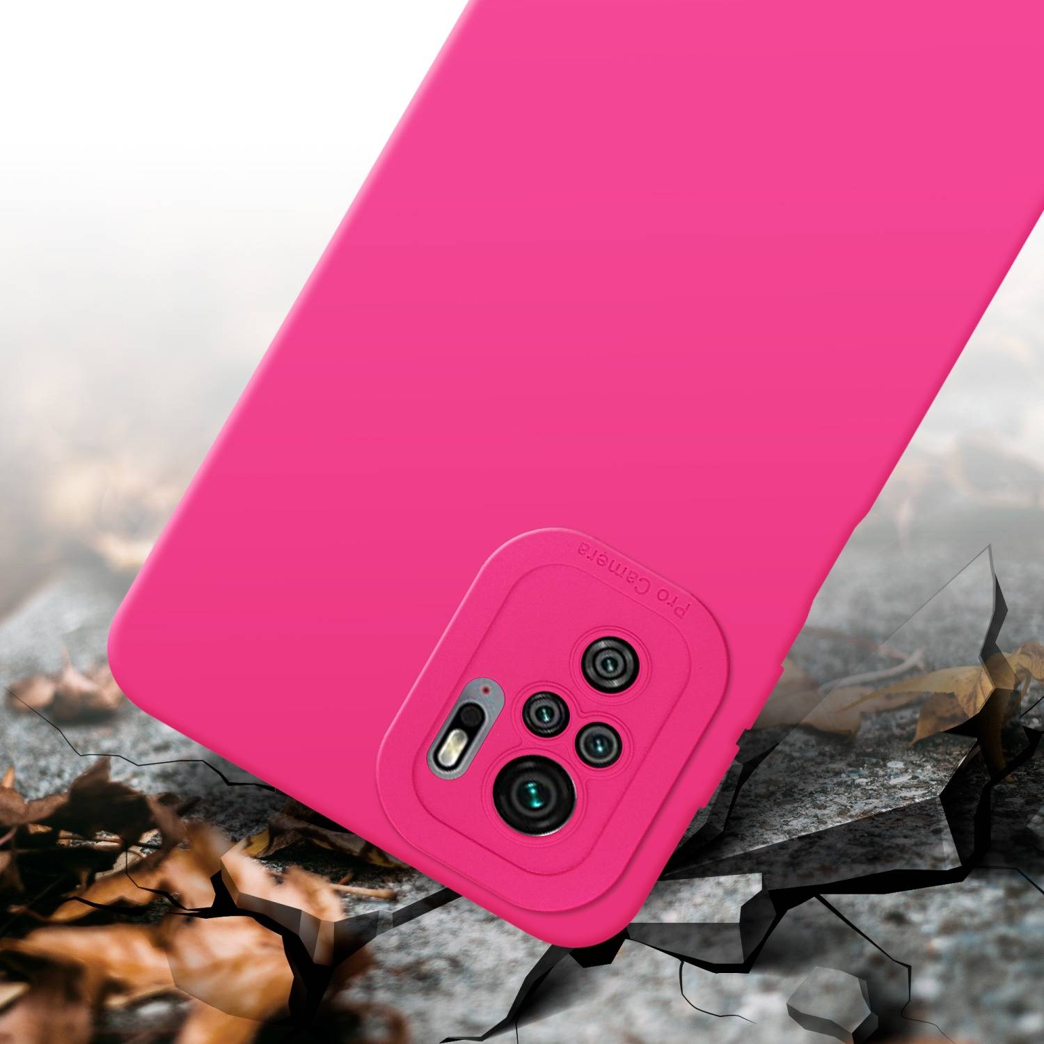 Cadorabo Hülle für Xiaomi RedMi NOTE 10 4G / RedMi NOTE 10S Schutz Hülle in Pink TPU Silikon Etui Case Handyhülle