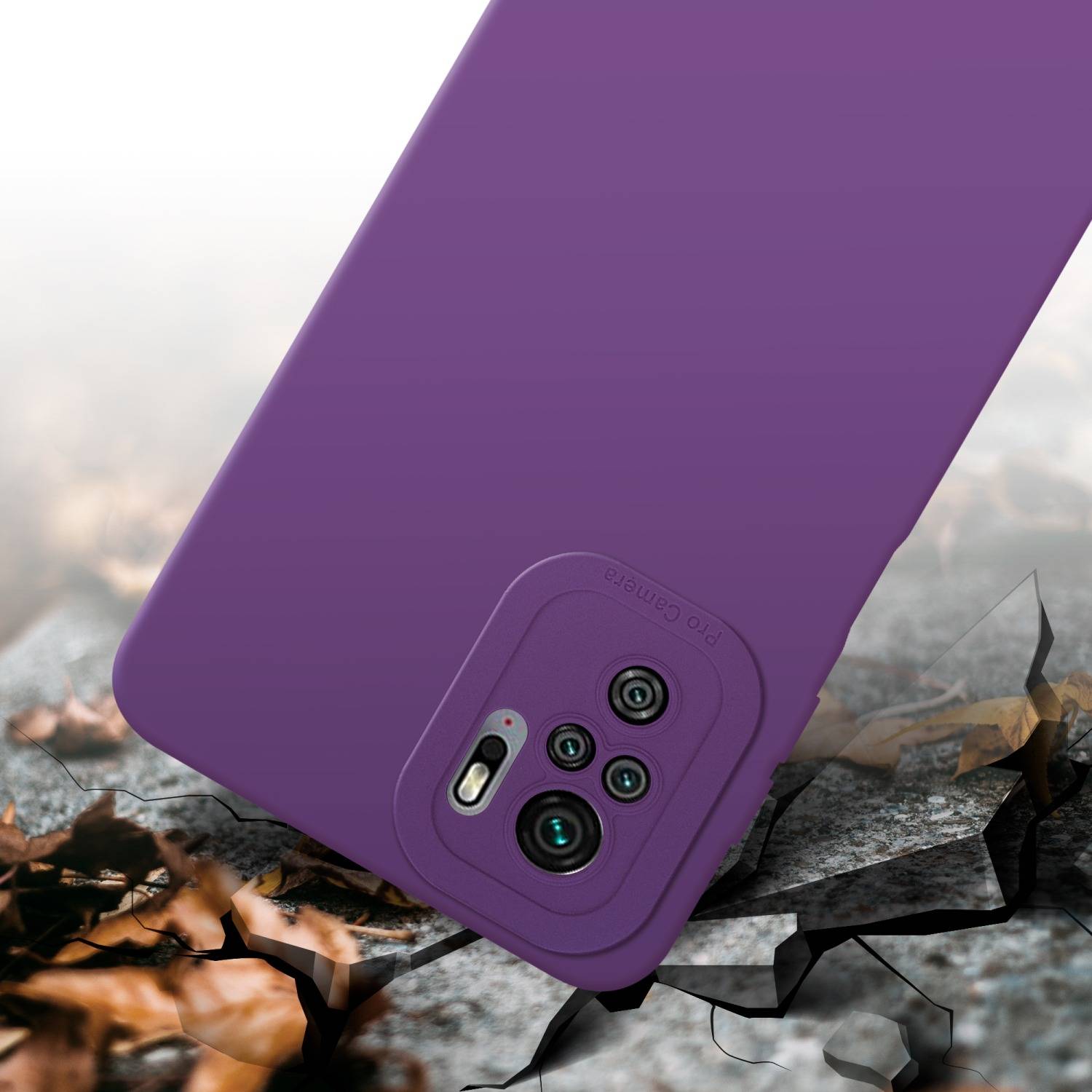 Cadorabo Hülle für Xiaomi RedMi NOTE 10 4G / RedMi NOTE 10S Schutz Hülle in Lila TPU Silikon Etui Case Handyhülle