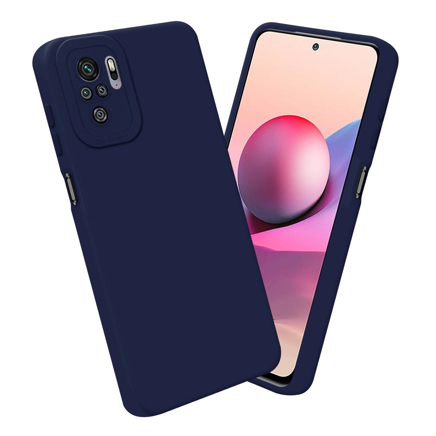 Cadorabo Hülle für Xiaomi RedMi NOTE 10 4G / RedMi NOTE 10S Schutz Hülle in Blau TPU Silikon Etui Case Handyhülle