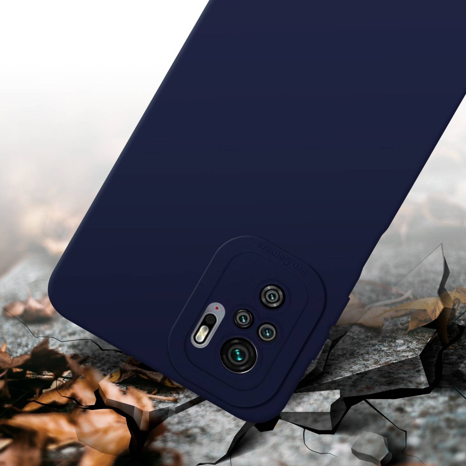 Cadorabo Hülle für Xiaomi RedMi NOTE 10 4G / RedMi NOTE 10S Schutz Hülle in Blau TPU Silikon Etui Case Handyhülle