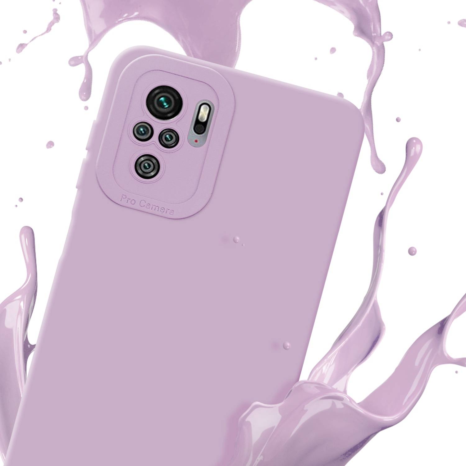 Cadorabo Hülle für Xiaomi RedMi NOTE 10 4G / RedMi NOTE 10S Schutz Hülle in Rosa TPU Silikon Etui Case Handyhülle