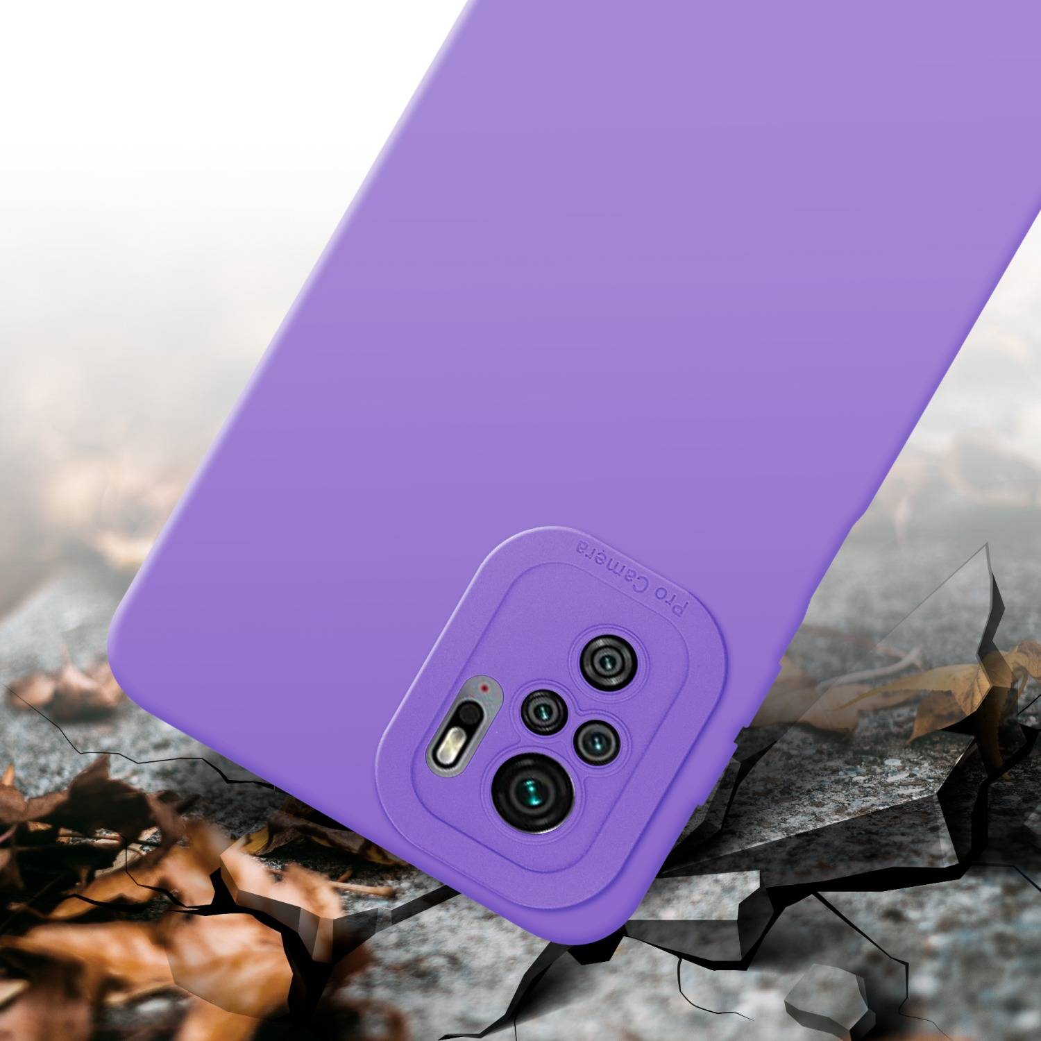 Cadorabo Hülle für Xiaomi RedMi NOTE 10 4G / RedMi NOTE 10S Schutz Hülle in Lila TPU Silikon Etui Case Handyhülle