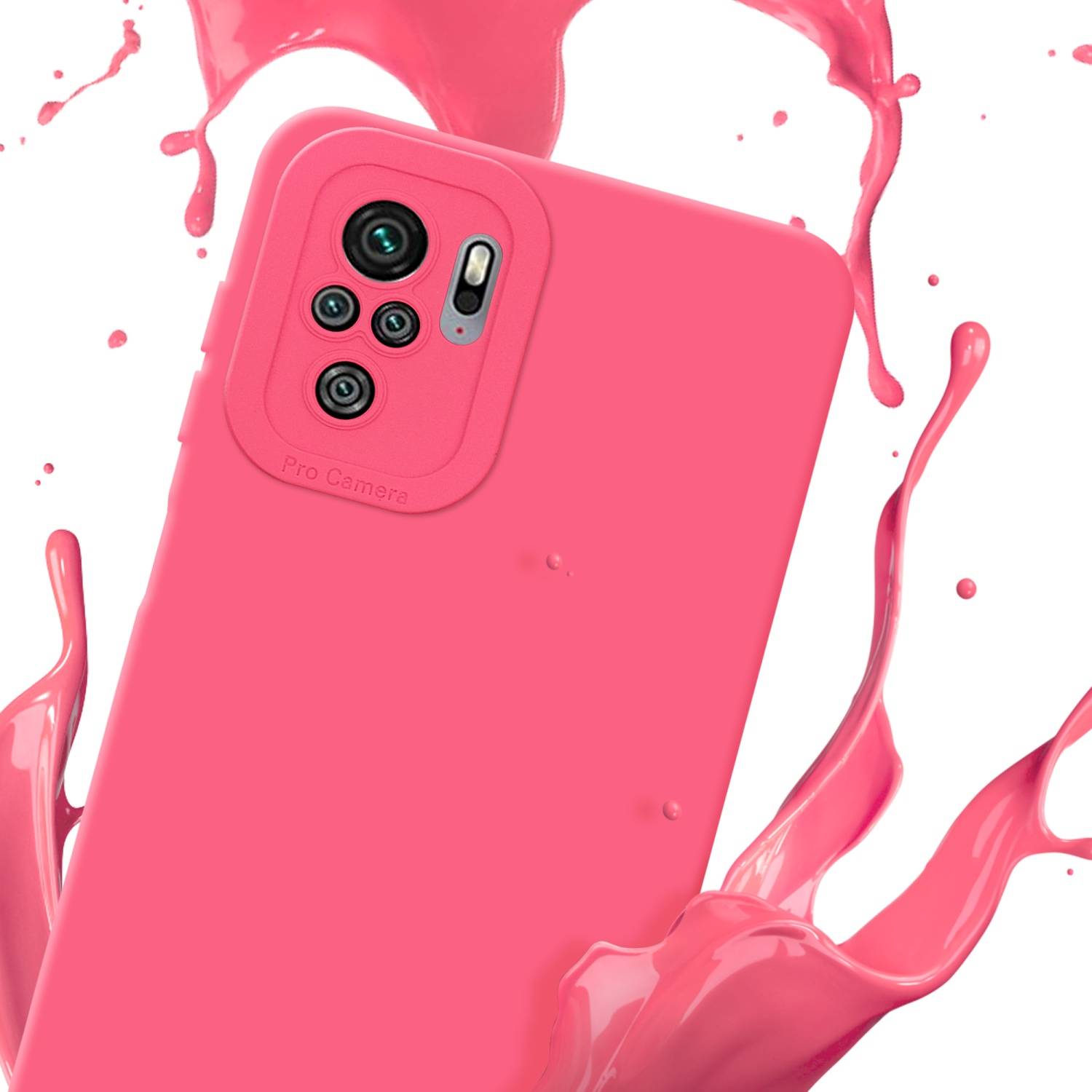 Cadorabo Hülle für Xiaomi RedMi NOTE 10 4G / RedMi NOTE 10S Schutz Hülle in Rot TPU Silikon Etui Case Handyhülle