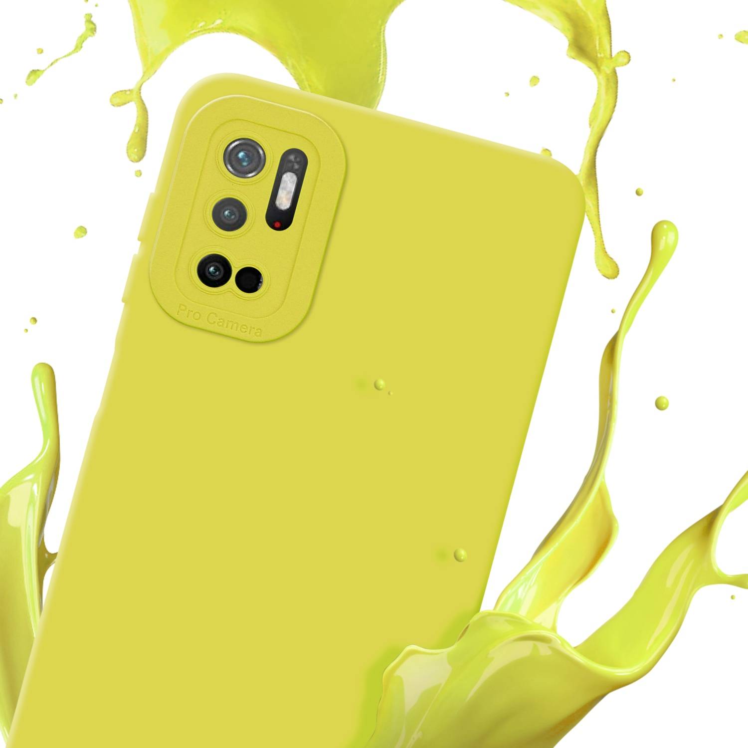 Cadorabo Hülle für Xiaomi RedMi NOTE 10 5G / POCO M3 PRO 5G Schutz Hülle in Gelb TPU Silikon Etui Case Handyhülle