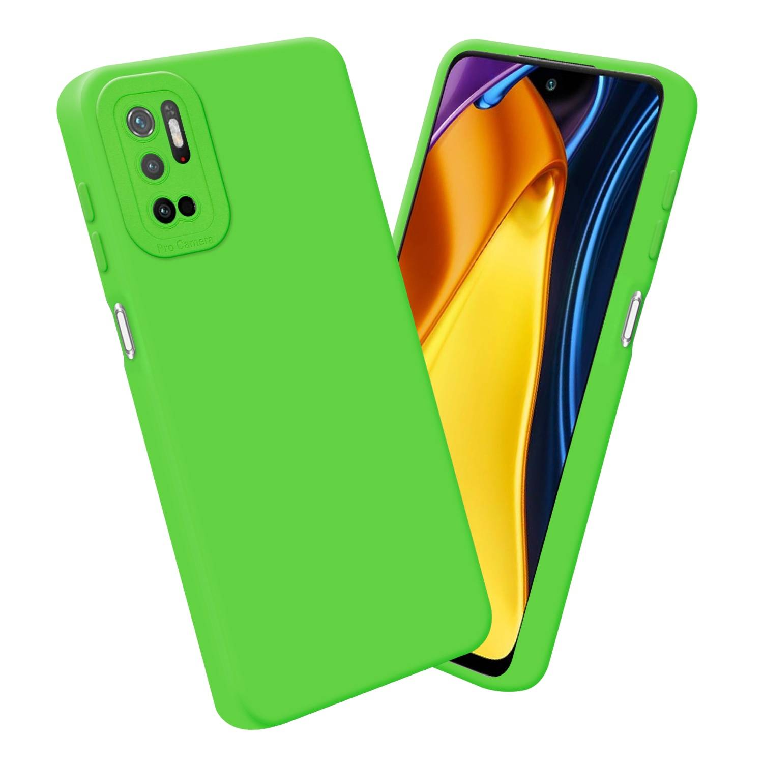 Cadorabo Hülle für Xiaomi RedMi NOTE 10 5G / POCO M3 PRO 5G Schutz Hülle in Grün TPU Silikon Etui Case Handyhülle