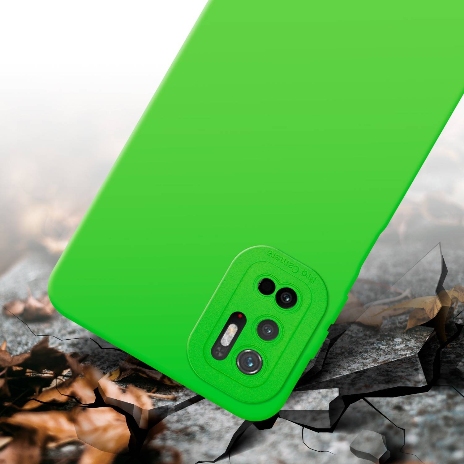 Cadorabo Hülle für Xiaomi RedMi NOTE 10 5G / POCO M3 PRO 5G Schutz Hülle in Grün TPU Silikon Etui Case Handyhülle