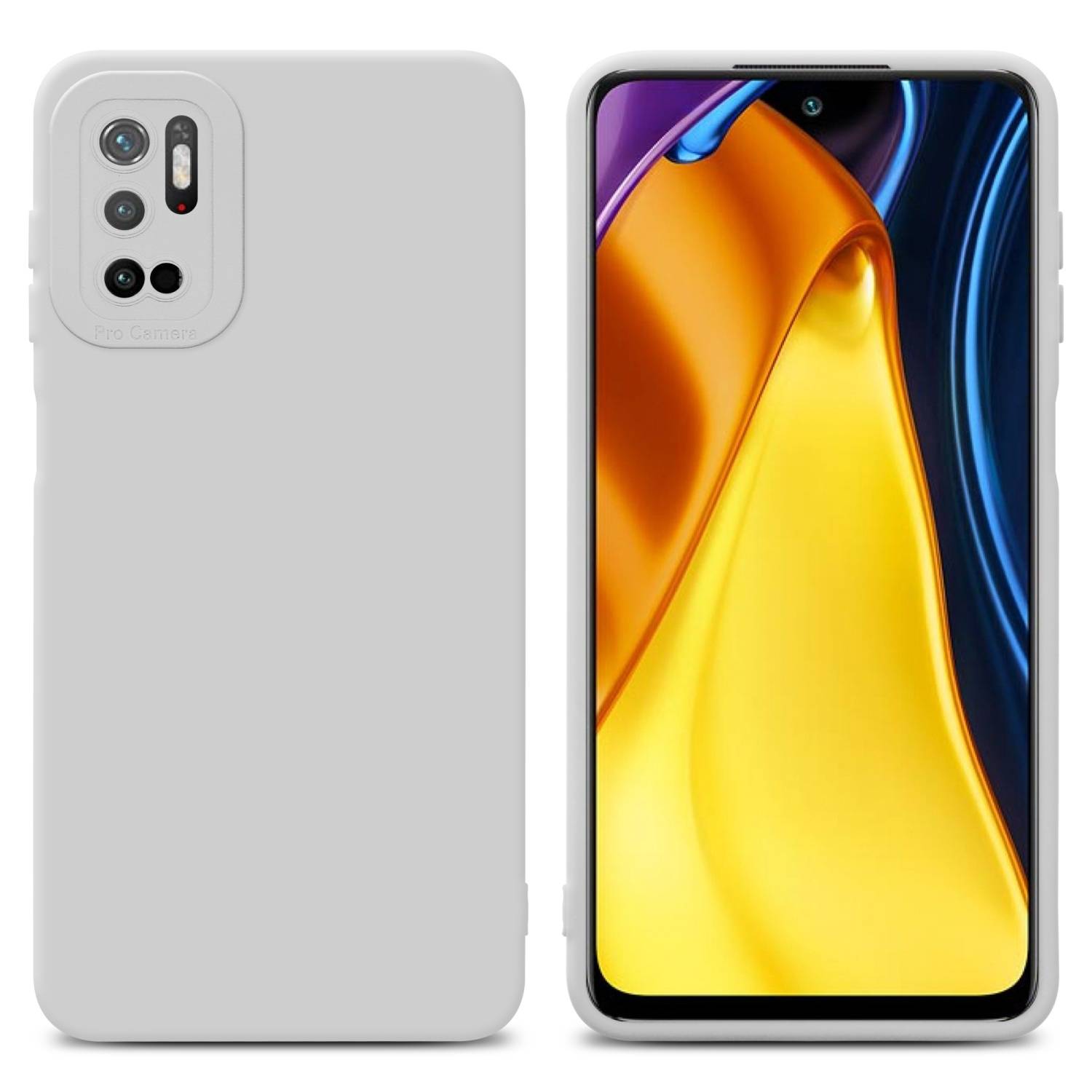 Cadorabo Hülle für Xiaomi RedMi NOTE 10 5G / POCO M3 PRO 5G Schutz Hülle in Weiß TPU Silikon Etui Case Handyhülle