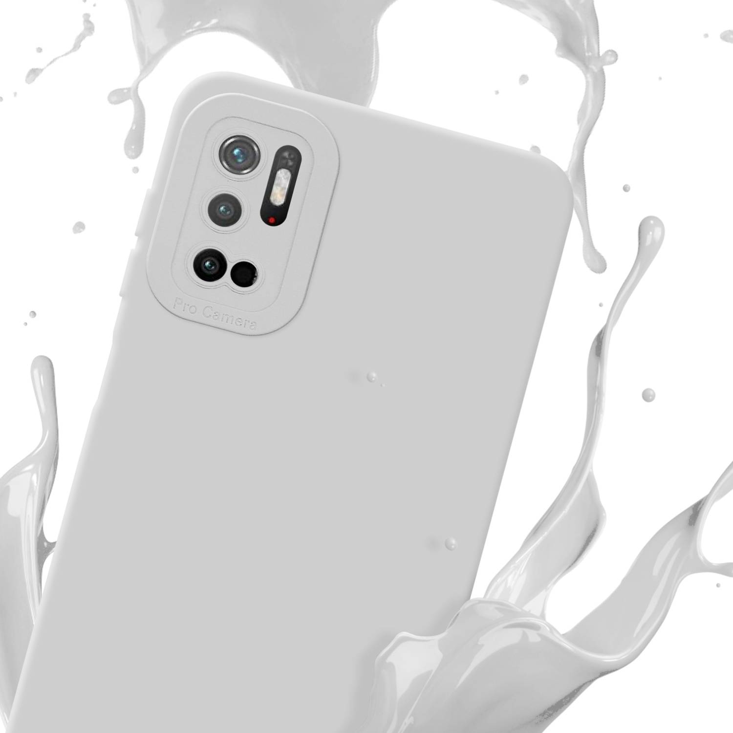 Cadorabo Hülle für Xiaomi RedMi NOTE 10 5G / POCO M3 PRO 5G Schutz Hülle in Weiß TPU Silikon Etui Case Handyhülle