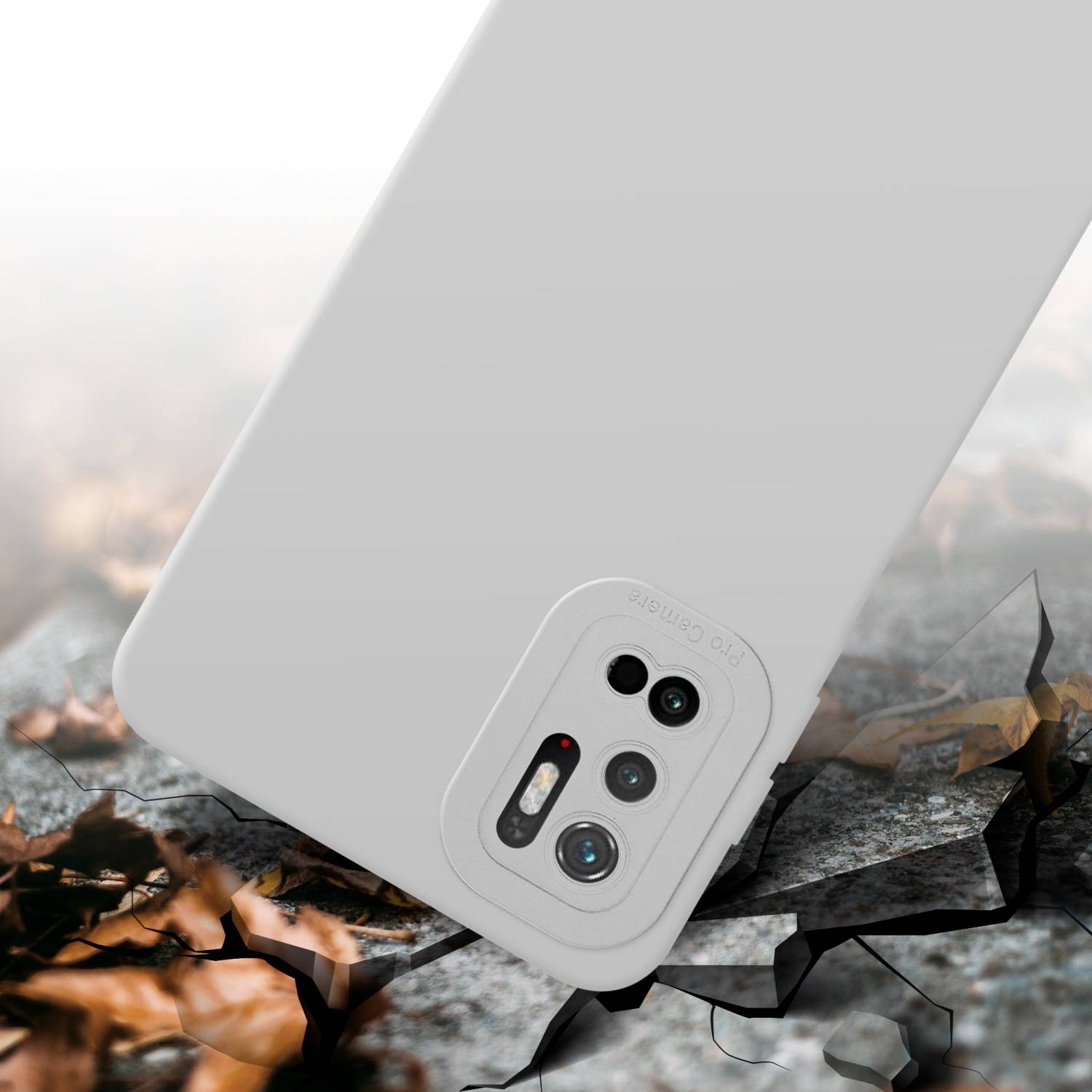Cadorabo Hülle für Xiaomi RedMi NOTE 10 5G / POCO M3 PRO 5G Schutz Hülle in Weiß TPU Silikon Etui Case Handyhülle