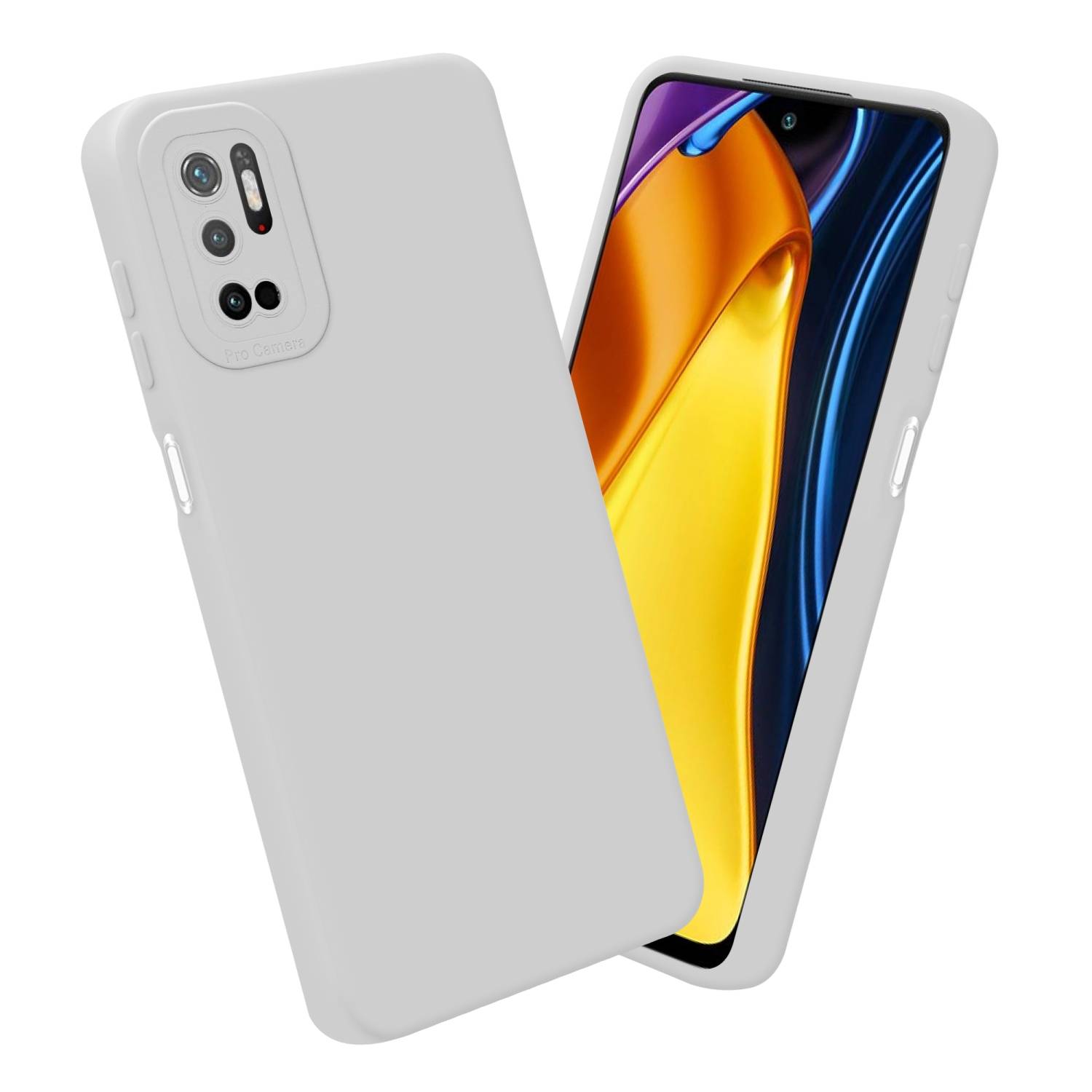 Cadorabo Hülle für Xiaomi RedMi NOTE 10 5G / POCO M3 PRO 5G Schutz Hülle in Weiß TPU Silikon Etui Case Handyhülle