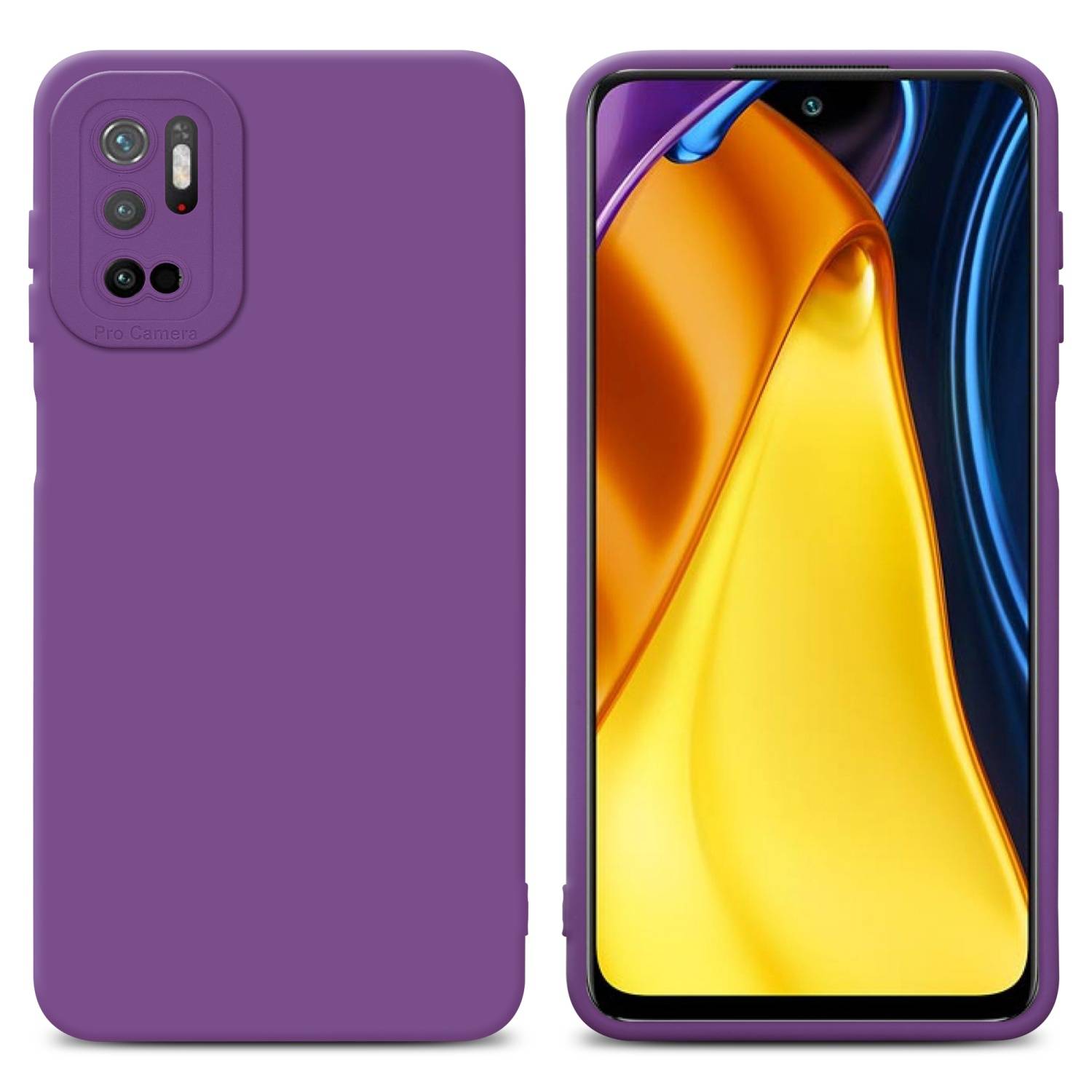 Cadorabo Hülle für Xiaomi RedMi NOTE 10 5G / POCO M3 PRO 5G Schutz Hülle in Lila TPU Silikon Etui Case Handyhülle