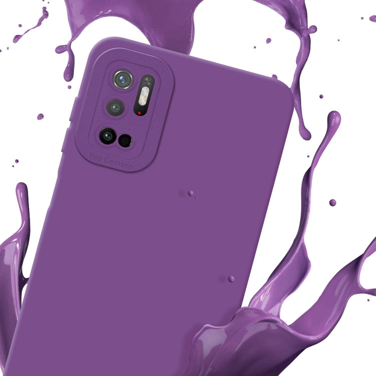 Cadorabo Hülle für Xiaomi RedMi NOTE 10 5G / POCO M3 PRO 5G Schutz Hülle in Lila TPU Silikon Etui Case Handyhülle