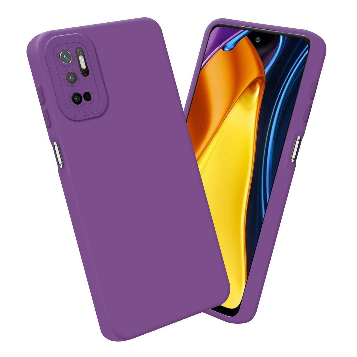 Cadorabo Hülle für Xiaomi RedMi NOTE 10 5G / POCO M3 PRO 5G Schutz Hülle in Lila TPU Silikon Etui Case Handyhülle